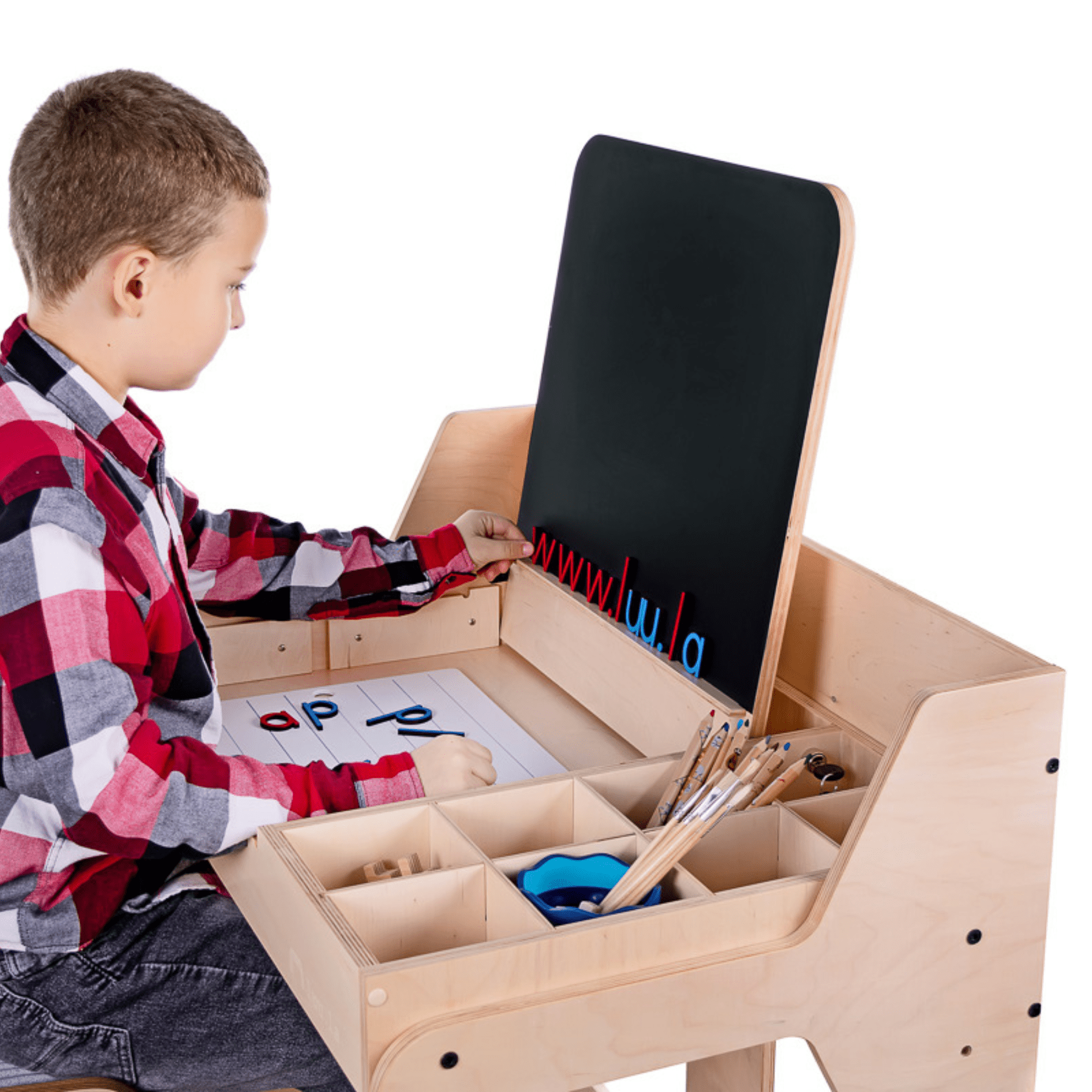 Verstellbarer Montessori Kindertisch und Stuhl Set luula - LeoBabys