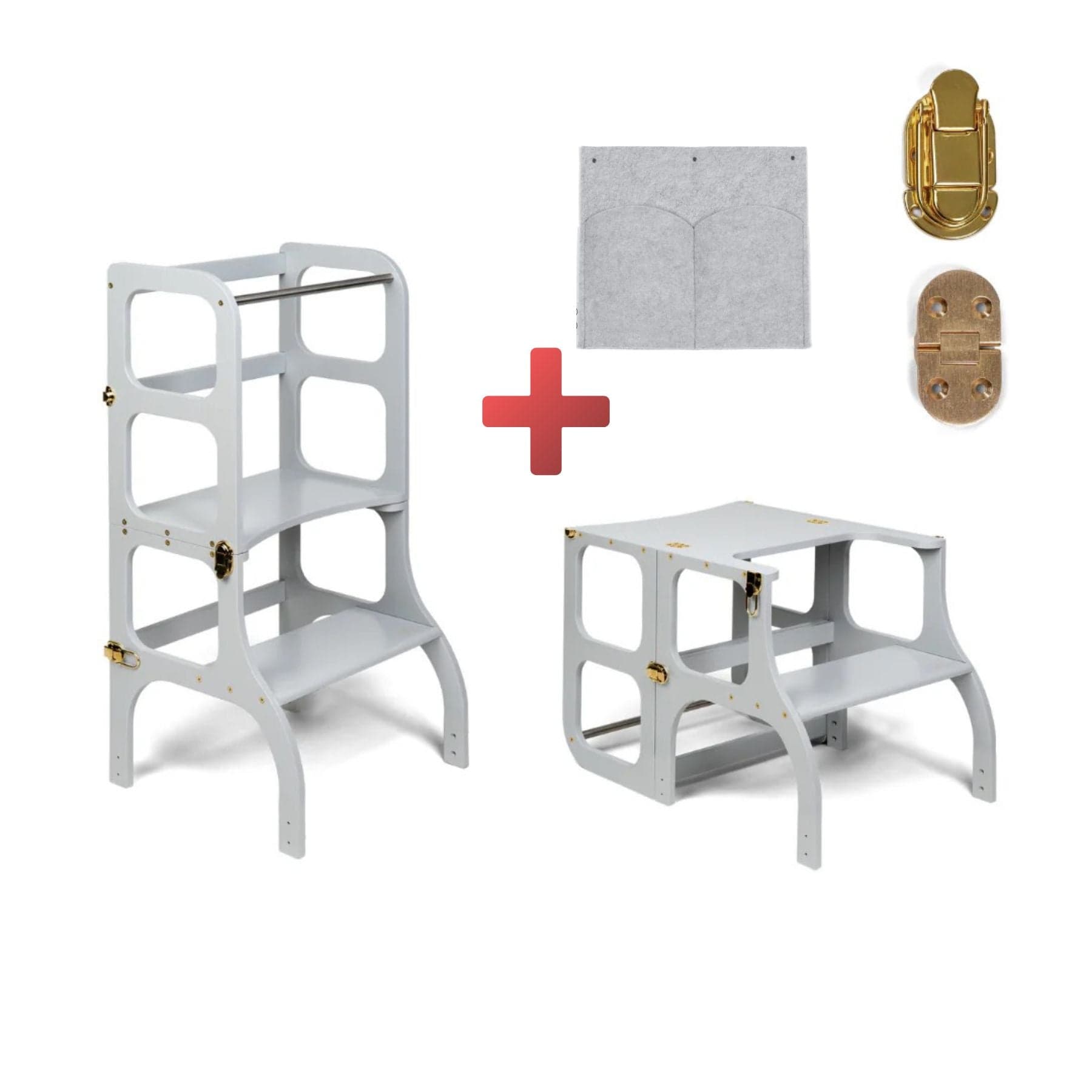 Wandelbare Montessori Lernturm und Tisch 2in1 - LeoBabys