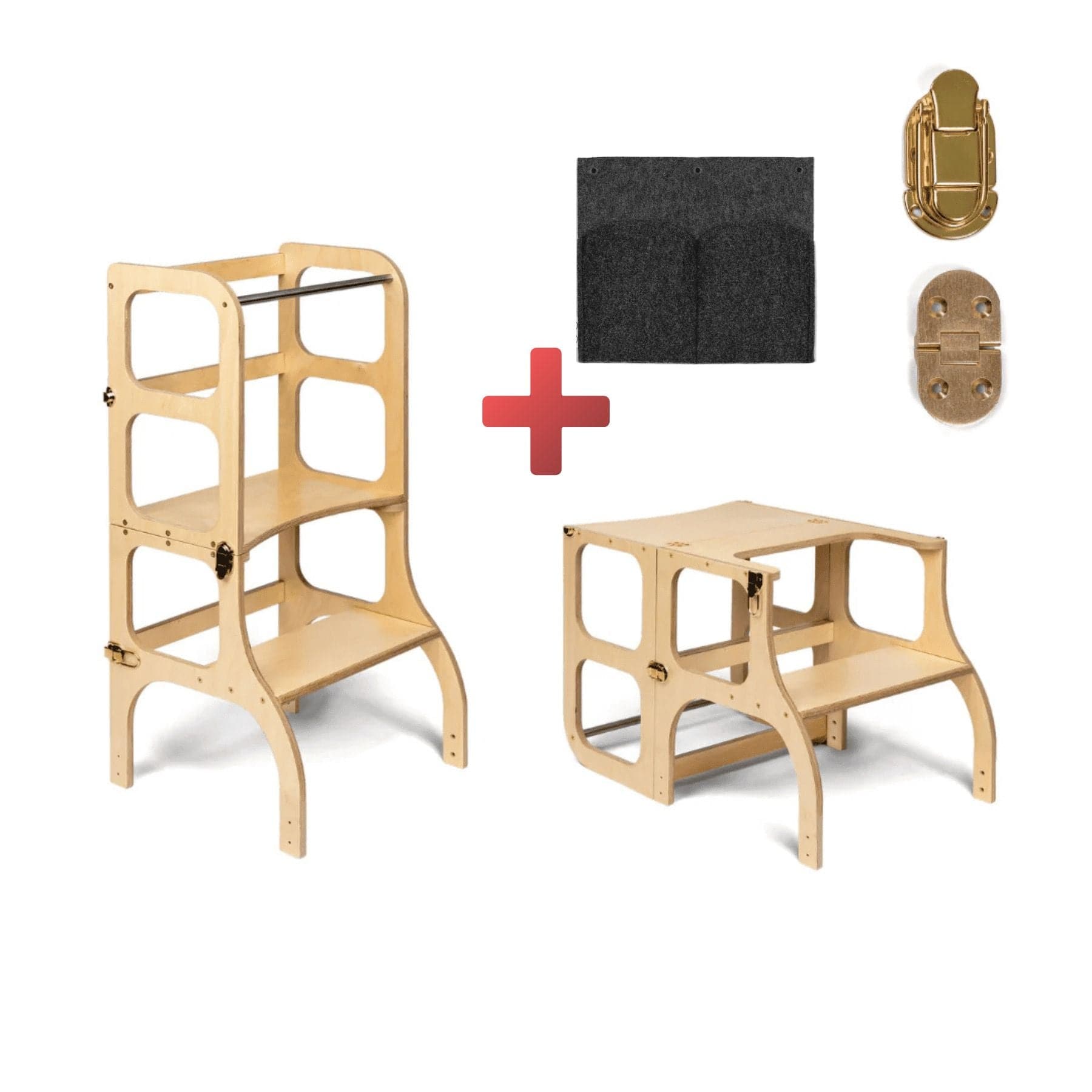 Wandelbare Montessori Lernturm und Tisch 2in1 - LeoBabys