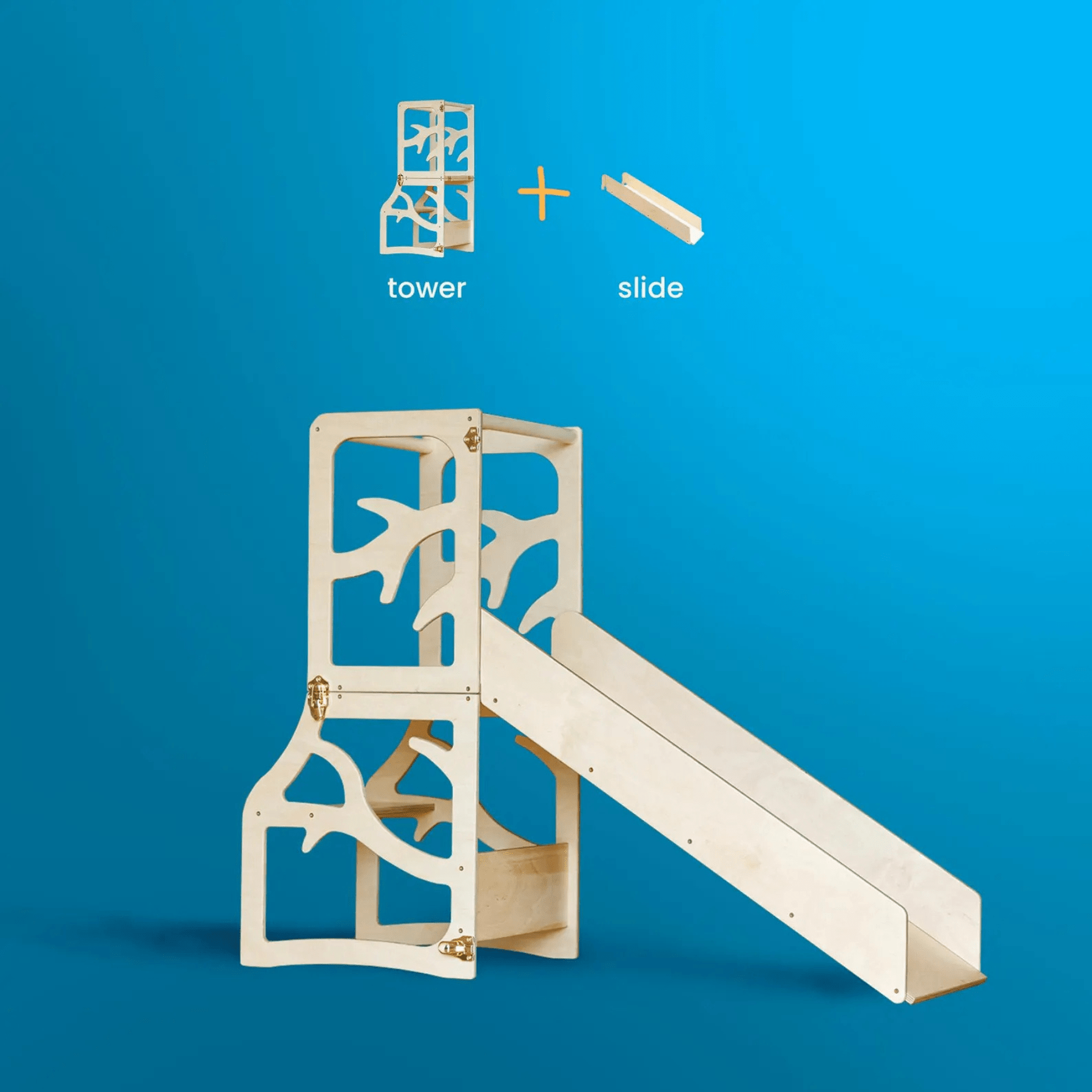 Wandelbarer Montessori Mehrzweck Lernturm aus Holz für Kinder - LeoBabys