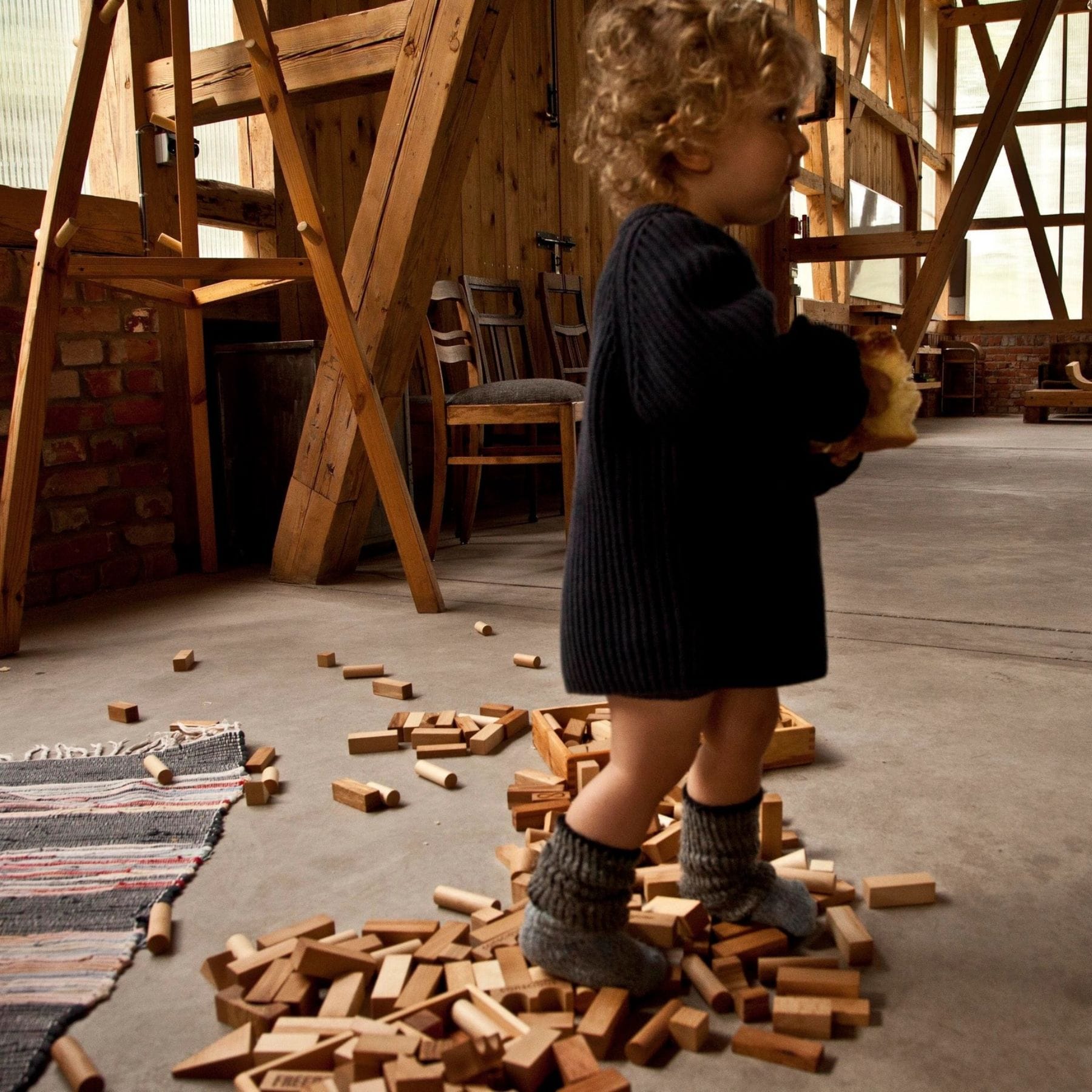 Wooden Story Holzbausteine im Tablett 30 Teile