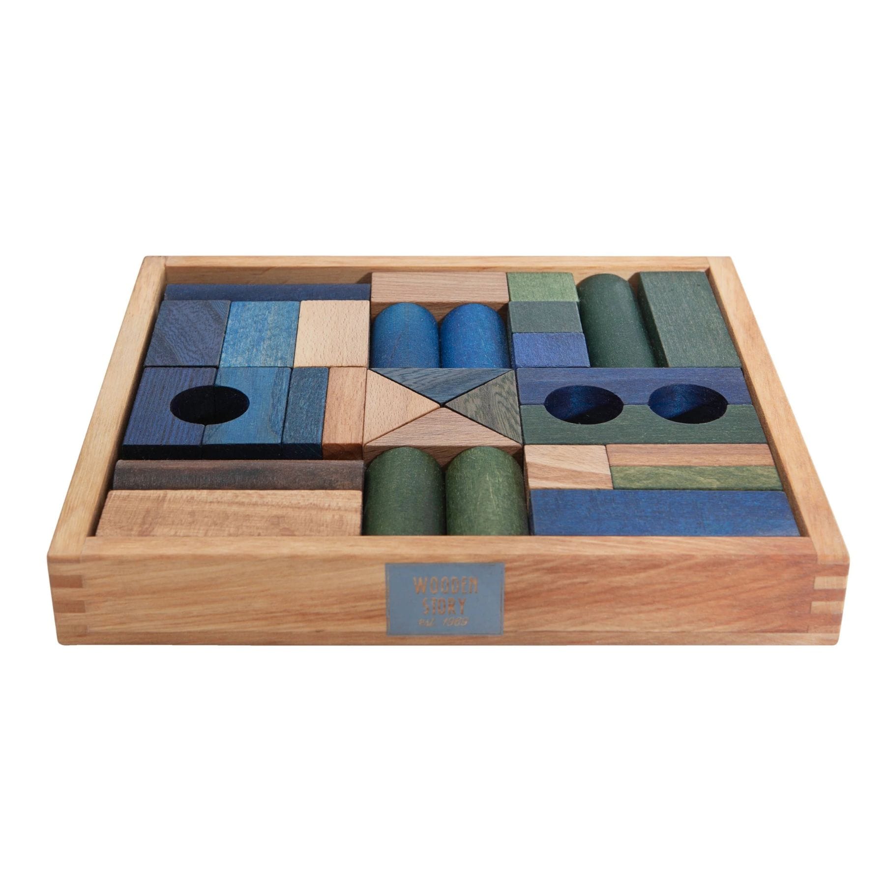 Wooden Story Holzbausteine im Tablett 30 Teile