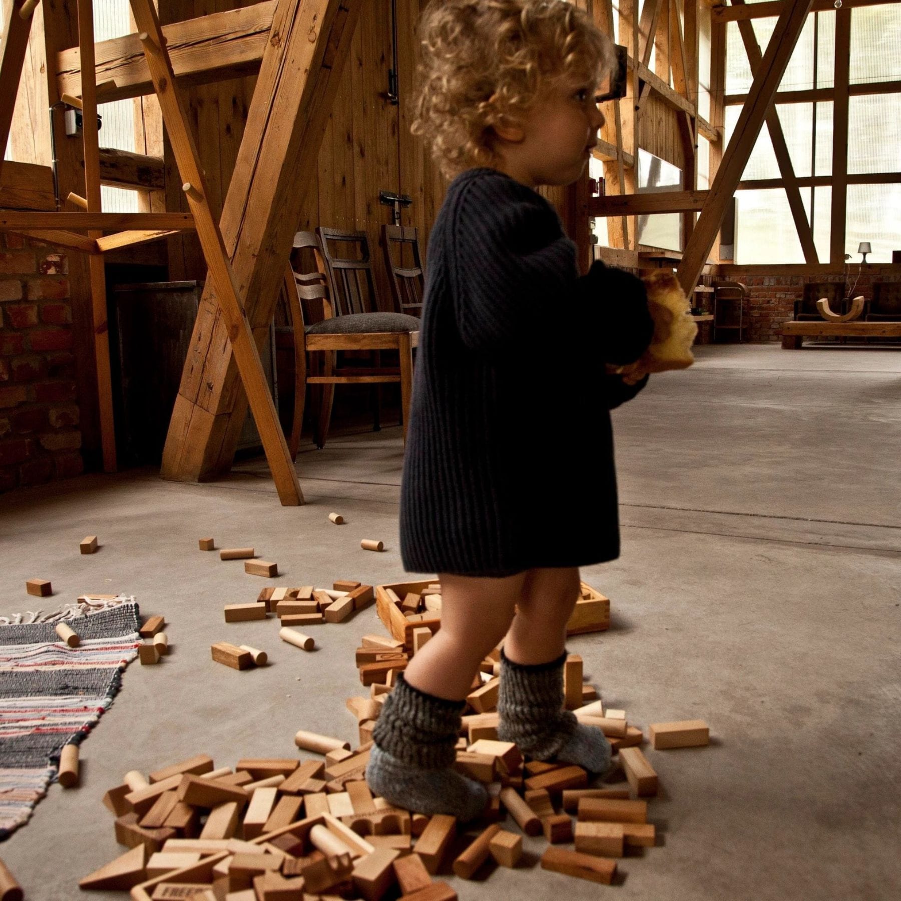 Wooden Story Holzbausteine im Tablett 54 Teile
