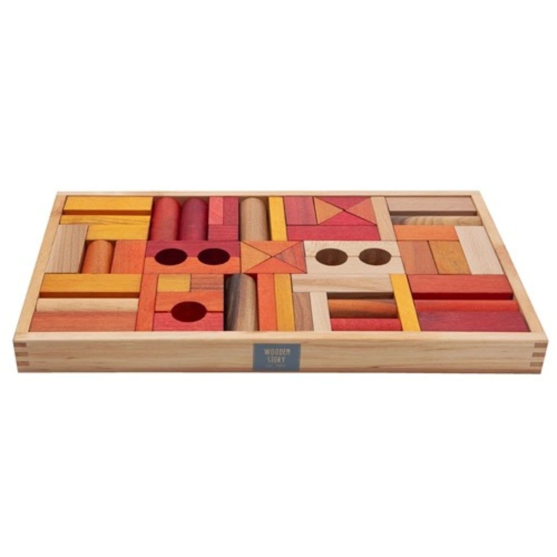 Wooden Story Holzbausteine im Tablett 54 Teile