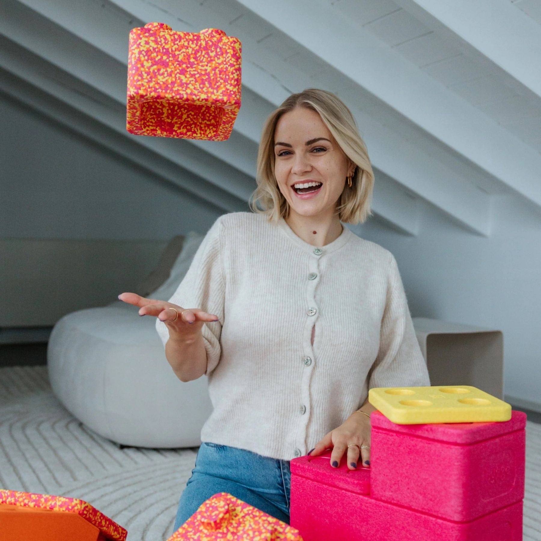 bygge FARVESPIL Special Edition 12 XXL Schaumstoffbausteine