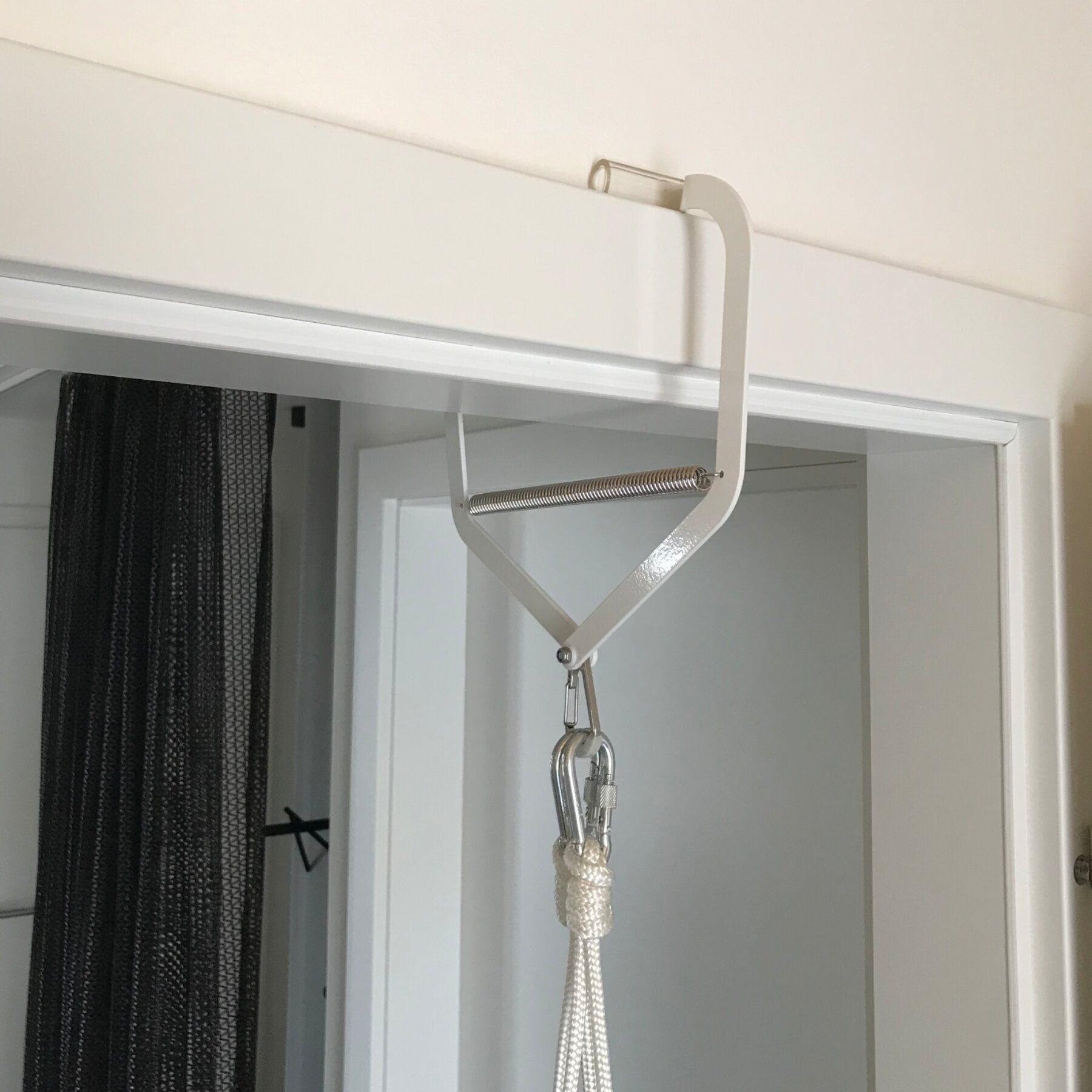 Premium Babyschaukel Leinekissen Beige Gestreift