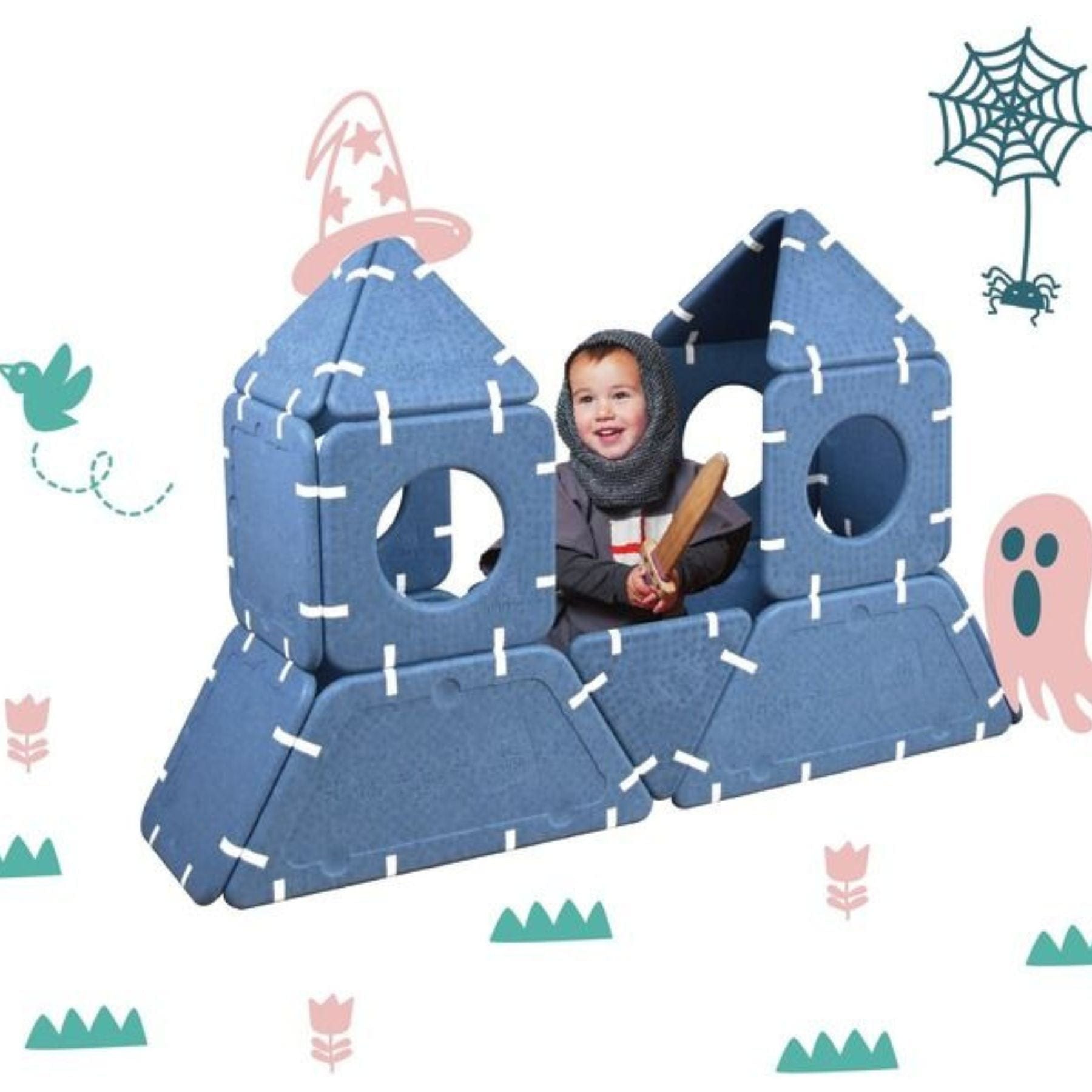 Magnetische Riesenbausteine – 20-teiliges Magnetbaukasten-Set (Inöuqa Adventure Set)