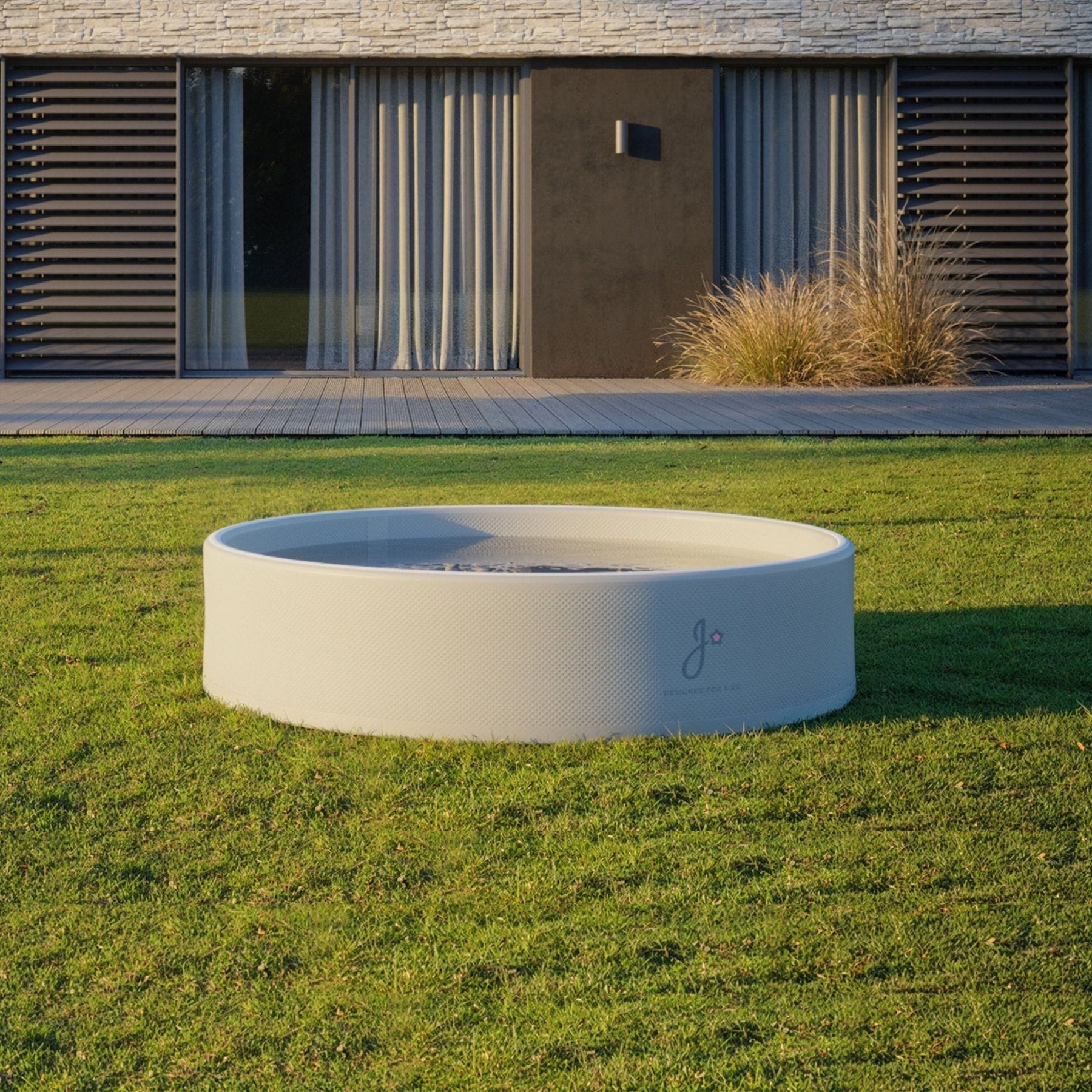 Jupiduu Pool – Aufblasbares Kinderbecken aus Drop-Stitch-Gewebe Kinderpool - LeoBabys