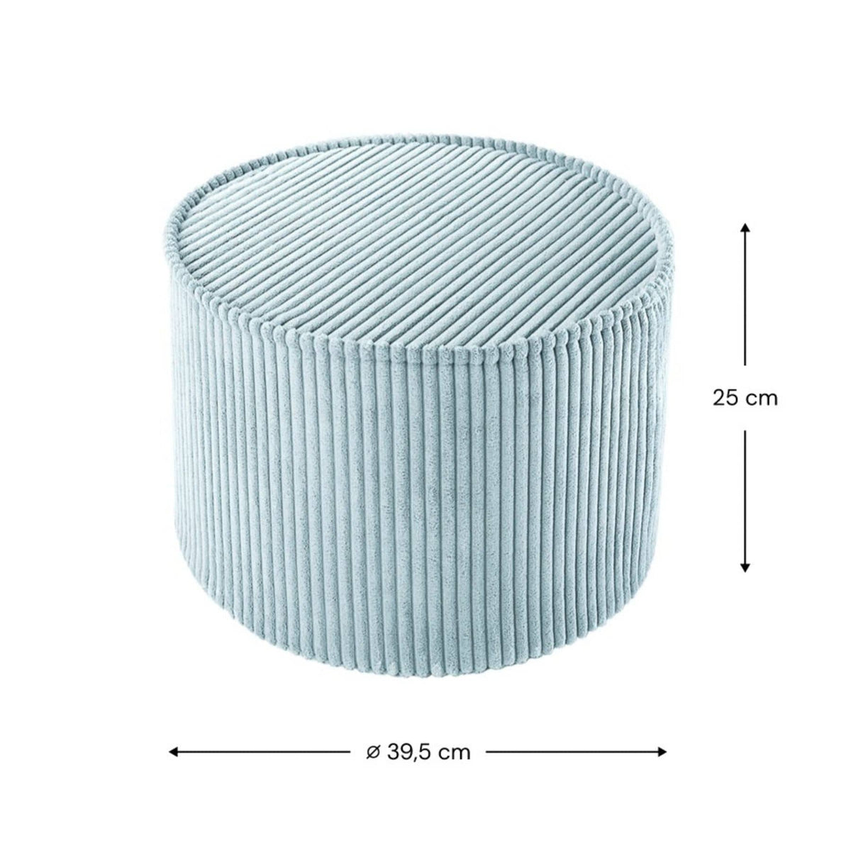 wigiwama Pouffe aus Cord, runder Sitzhocker für Kinder - LeoBabys