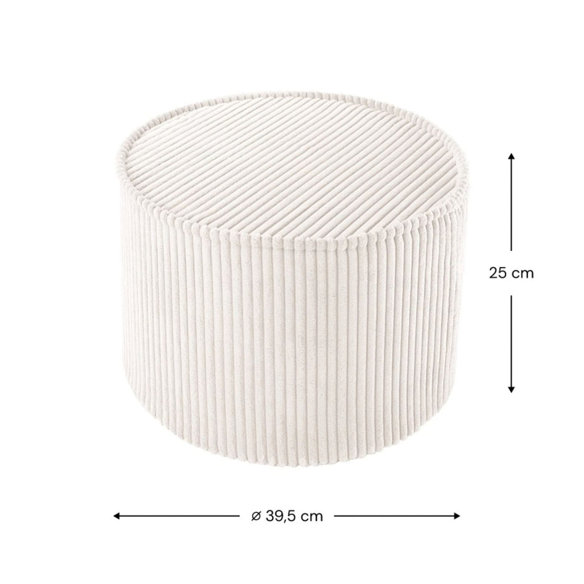 Polstermöbel wigiwama Pouffe aus Cord, runder Sitzhocker für Kinder