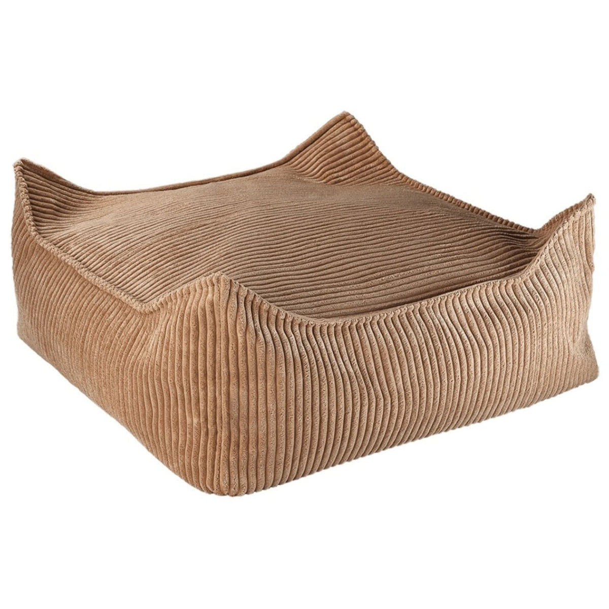 Sitzsäcke wigiwama Square Ottoman aus Cord, Sitzhocker für Kinder