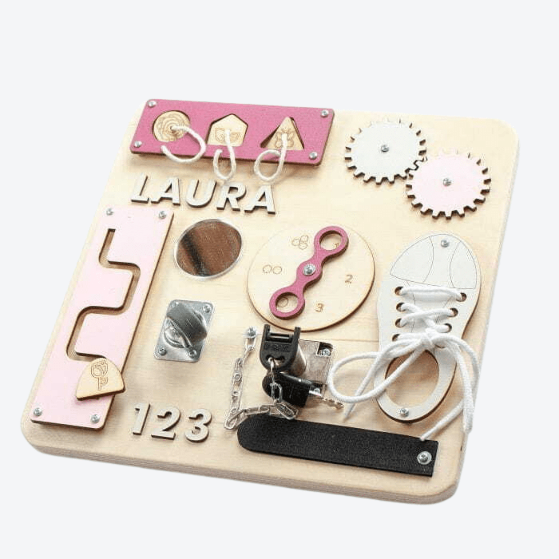 Activity Board Busyboard mit Name - LeoBabys