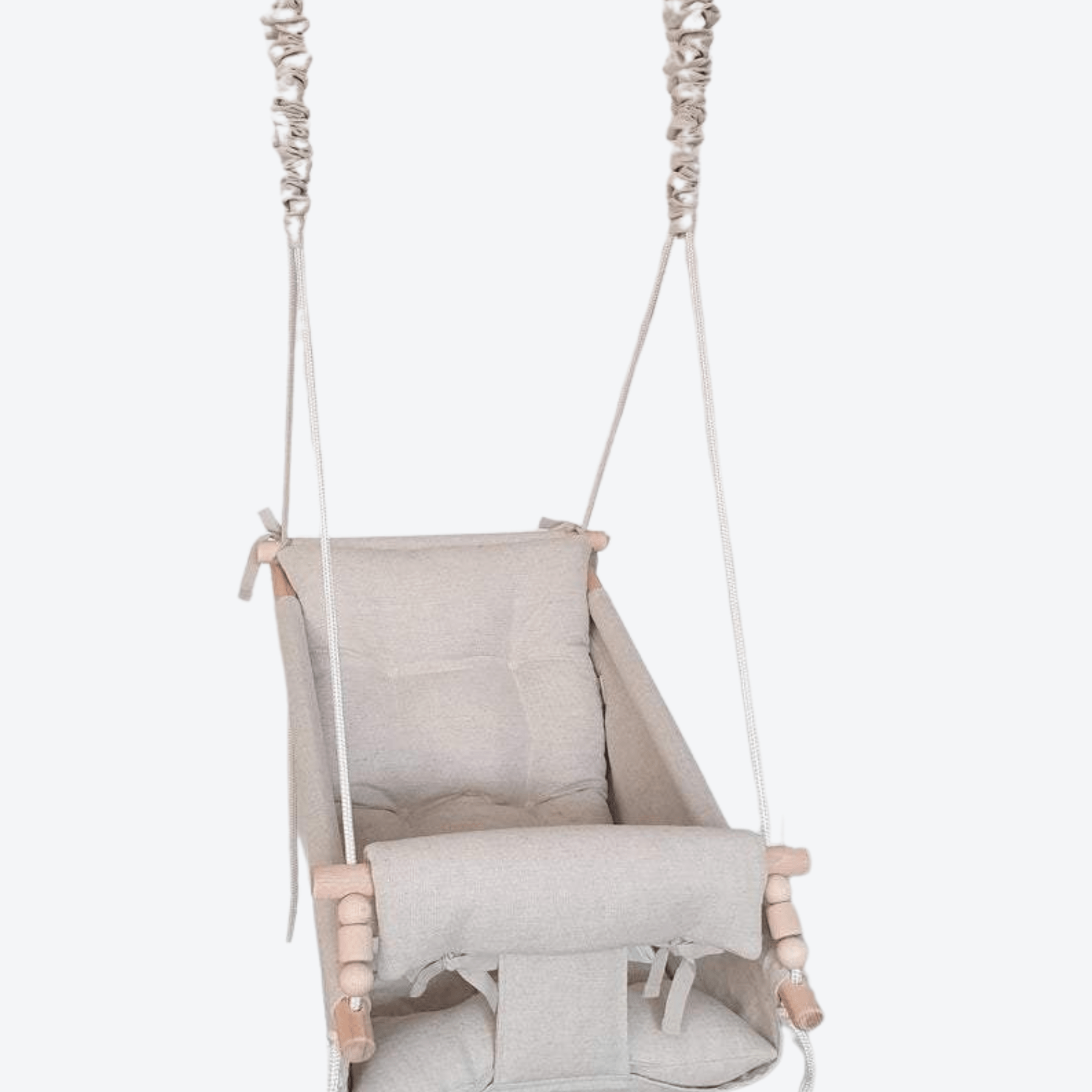 Babyschaukel Groß Leinen Beige - LeoBabys