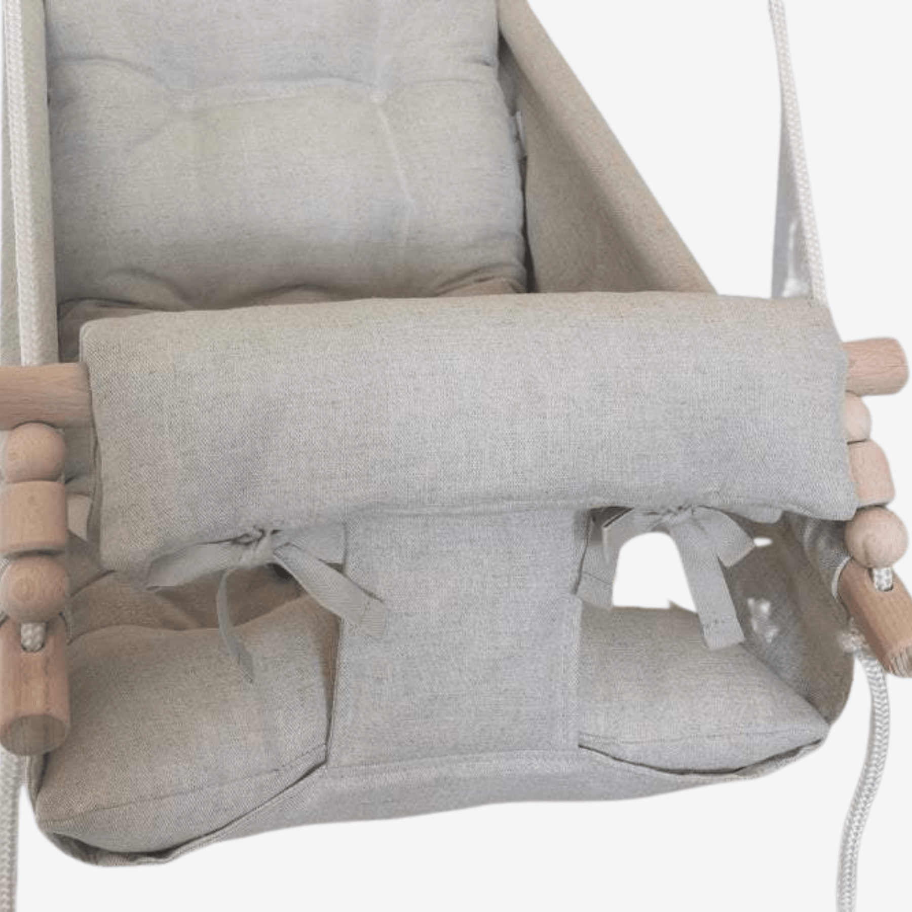 Babyschaukel Groß Leinen Beige - LeoBabys