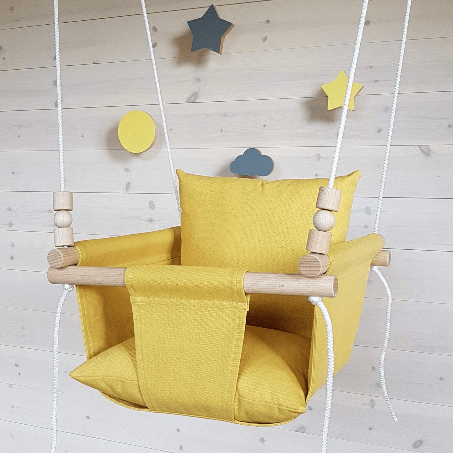 Babyschaukel Normal Baumwolle Gelb - LeoBabys