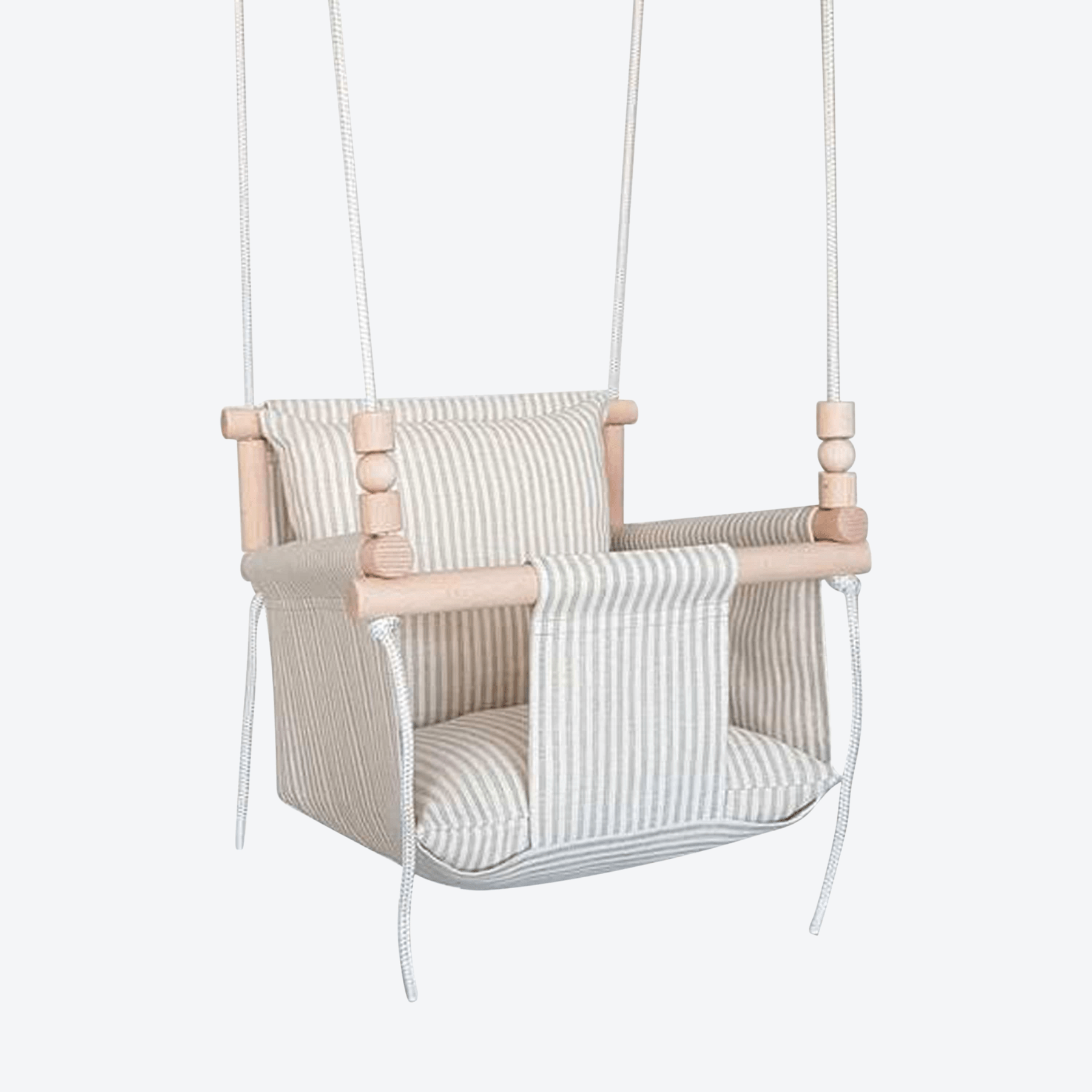 Babyschaukel Normal Leinen Beige Gestreift - LeoBabys