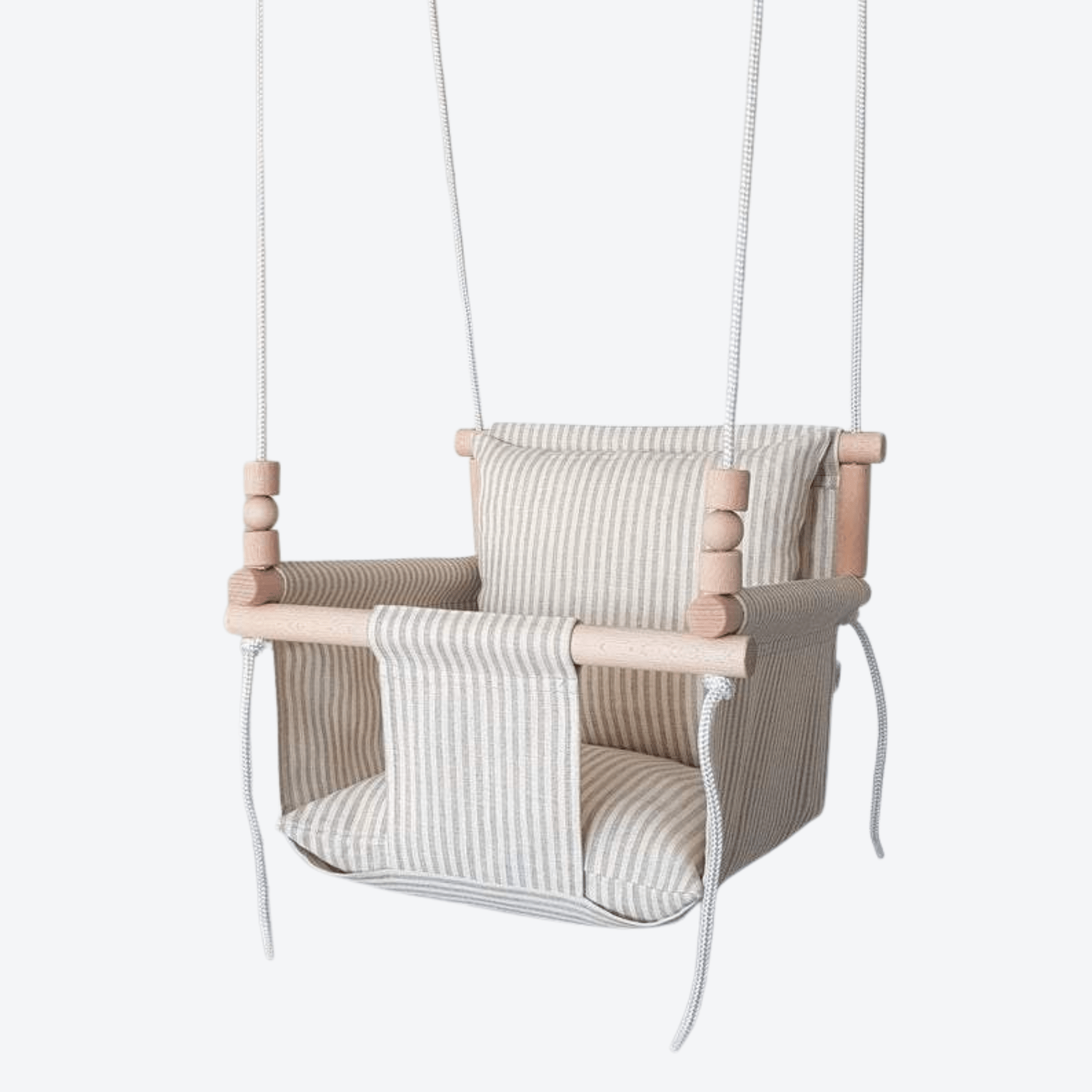 Babyschaukel Normal Leinen Beige Gestreift - LeoBabys