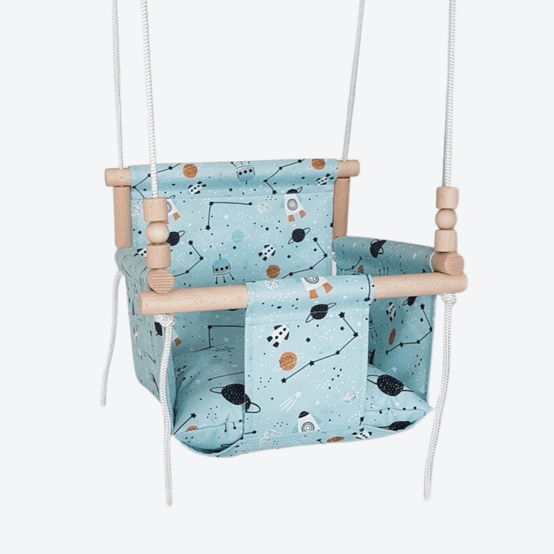 Babyschaukel Normal Stoff Blau Weltall - LeoBabys