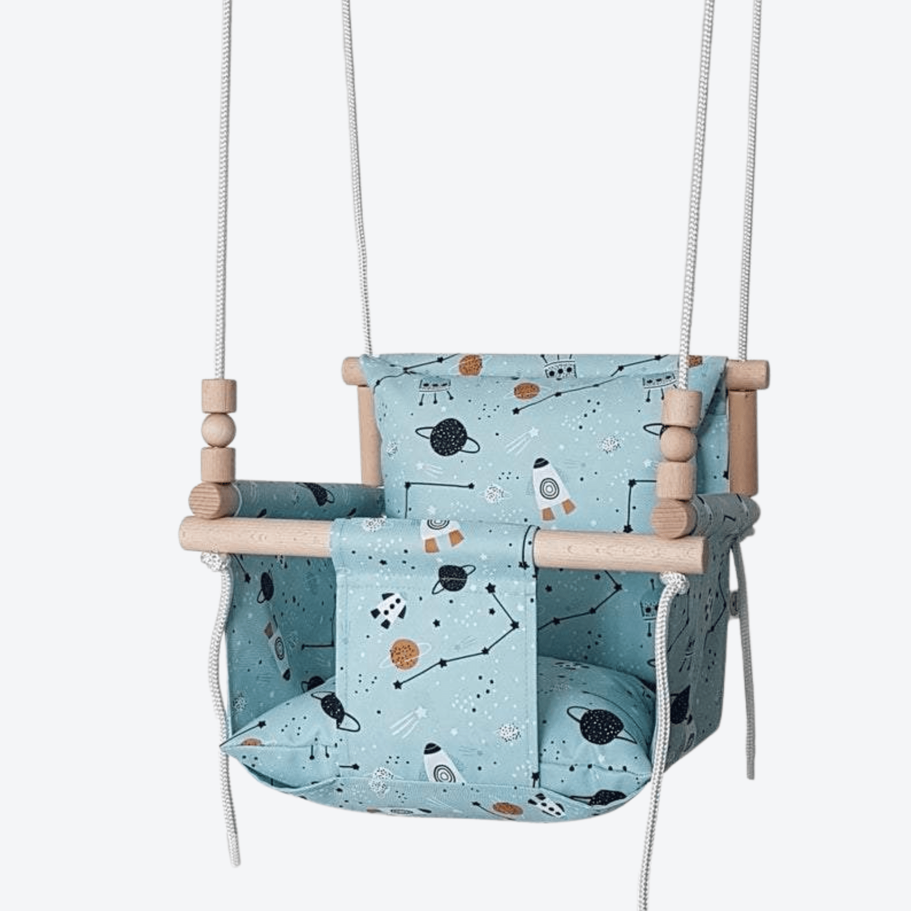 Babyschaukel Normal Stoff Blau Weltall - LeoBabys