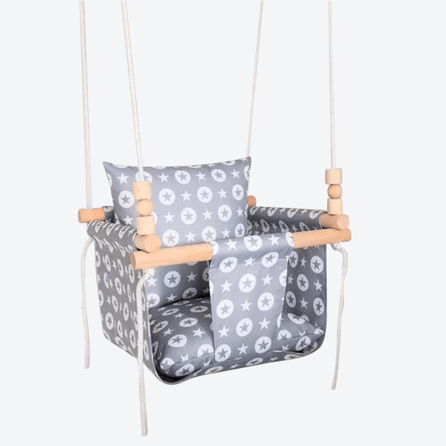 Babyschaukel Normal Stoff Grau Sterne - LeoBabys