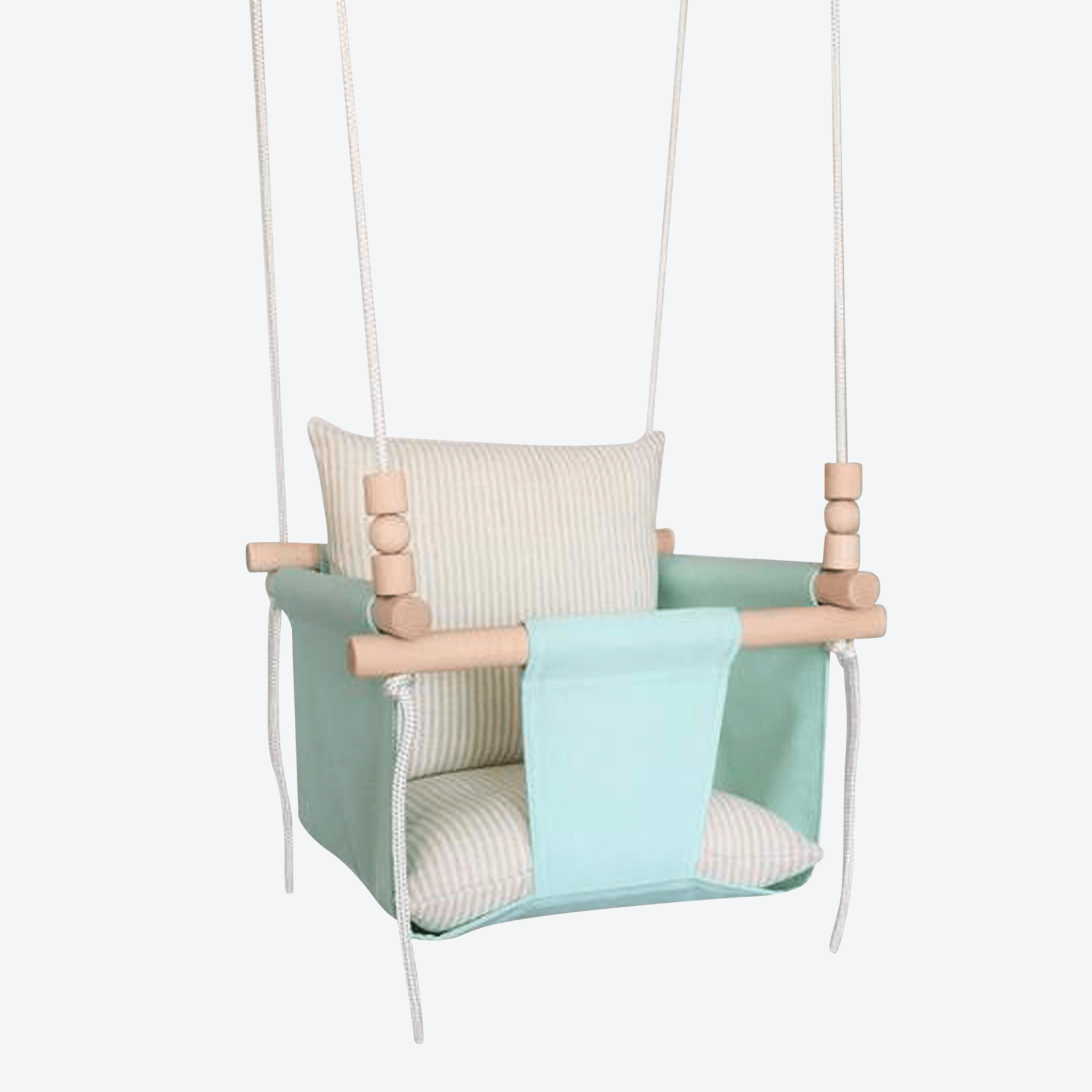 Babyschaukel Normal Stoff Mint Beige - LeoBabys