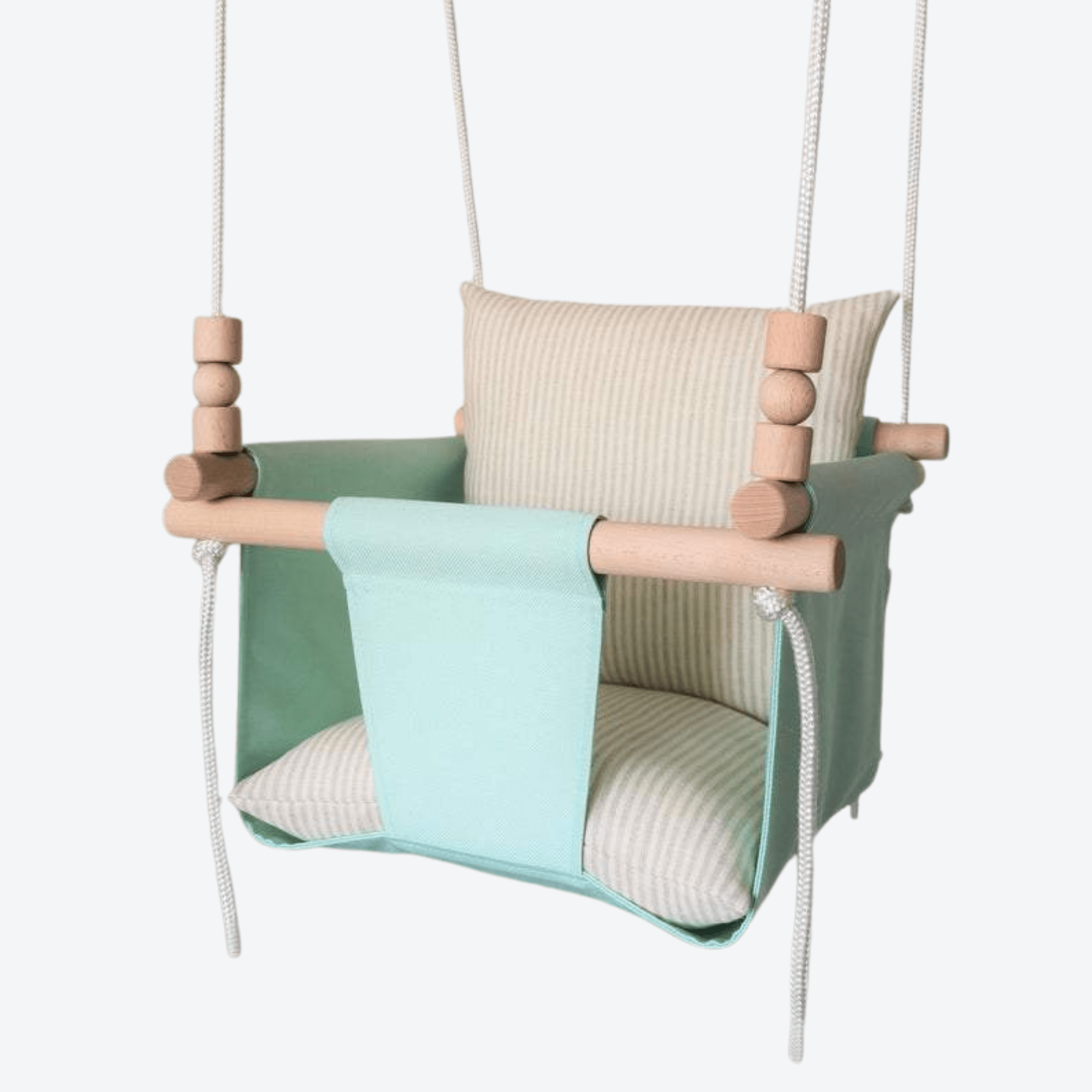 Babyschaukel Normal Stoff Mint Beige - LeoBabys