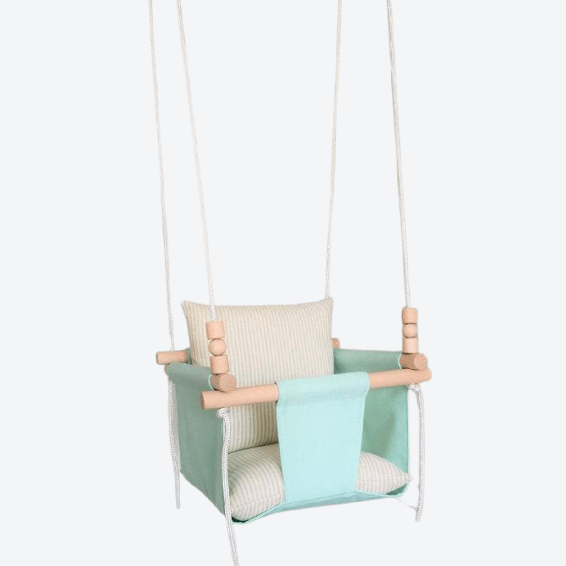 Babyschaukel Normal Stoff Mint Beige - LeoBabys