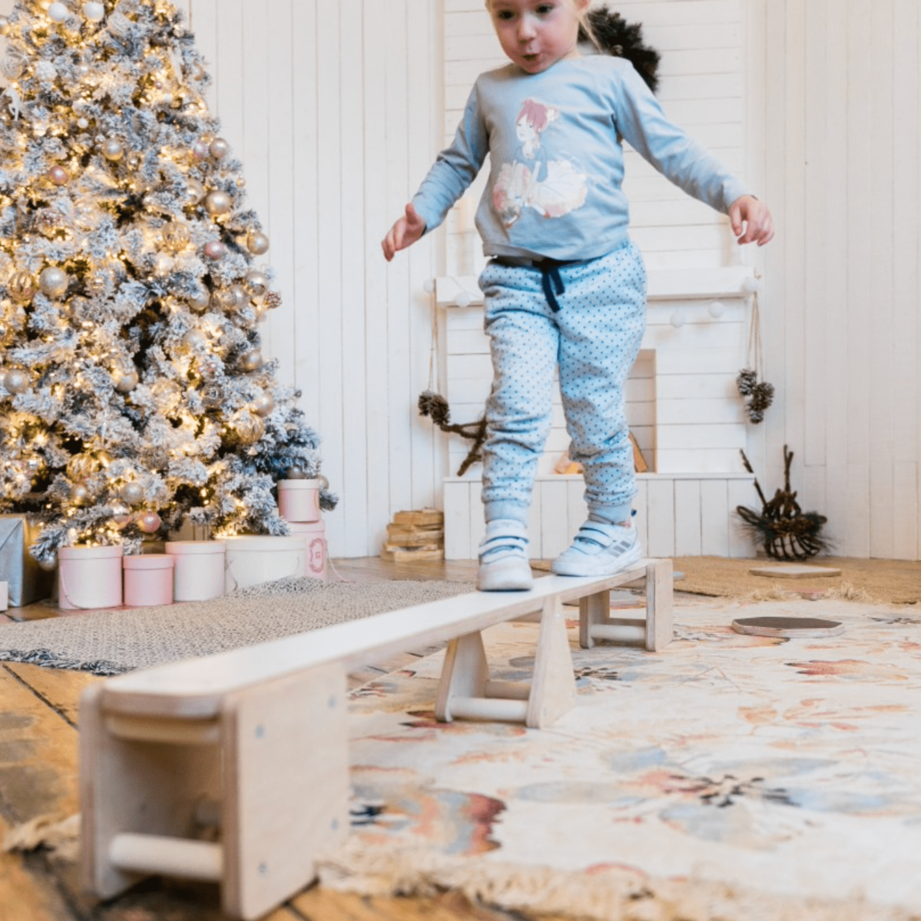 Balancier Balken Balance Beam Holz - LeoBabys