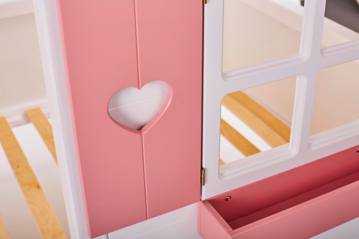 Kinderbett Hausbett Hochbett Kinder Etagenbett Holz Biologisch Personalisierbar - LeoBabys