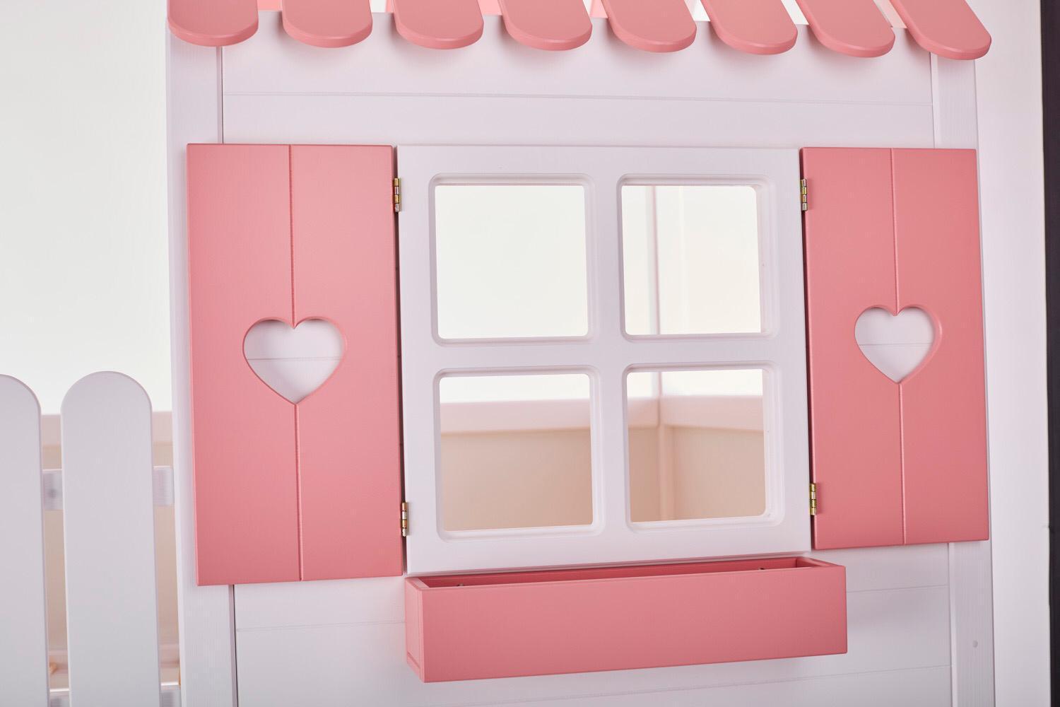 Kinderbett Hausbett Hochbett Kinder Etagenbett Holz Biologisch Personalisierbar - LeoBabys