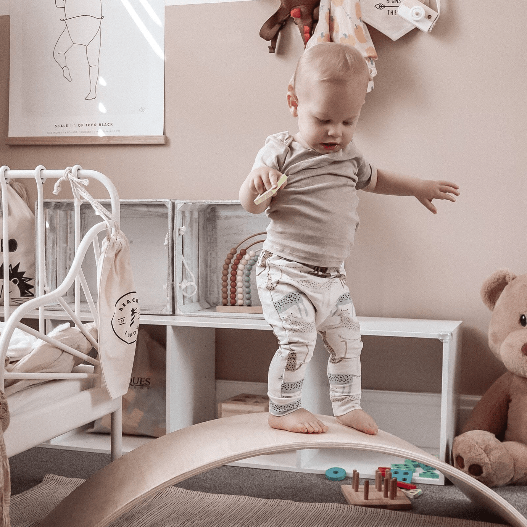 Balance Board Wobbel Board Grau - LeoBabys