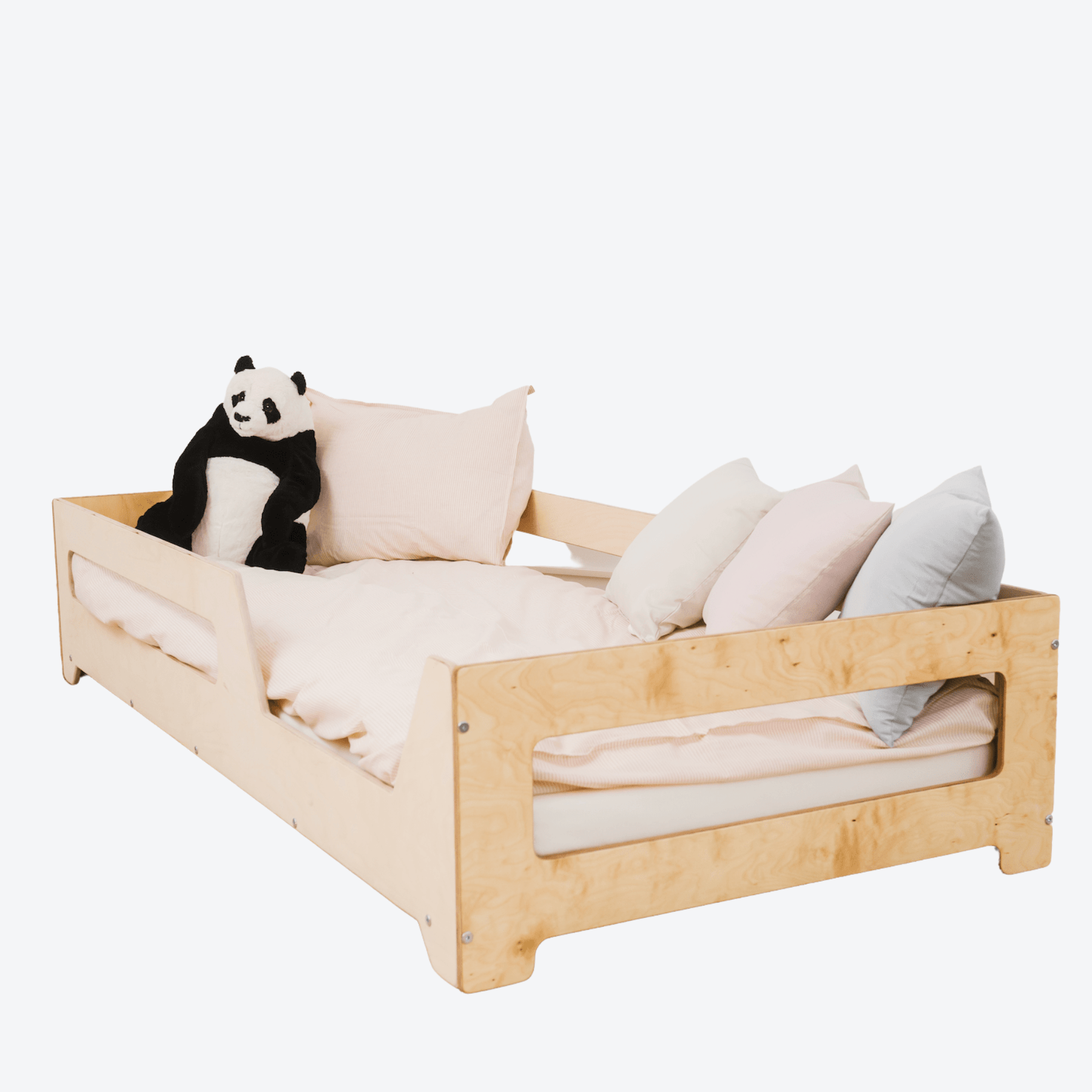 Kinderbett Babybett Bodenbett mit Geländer - LeoBabys