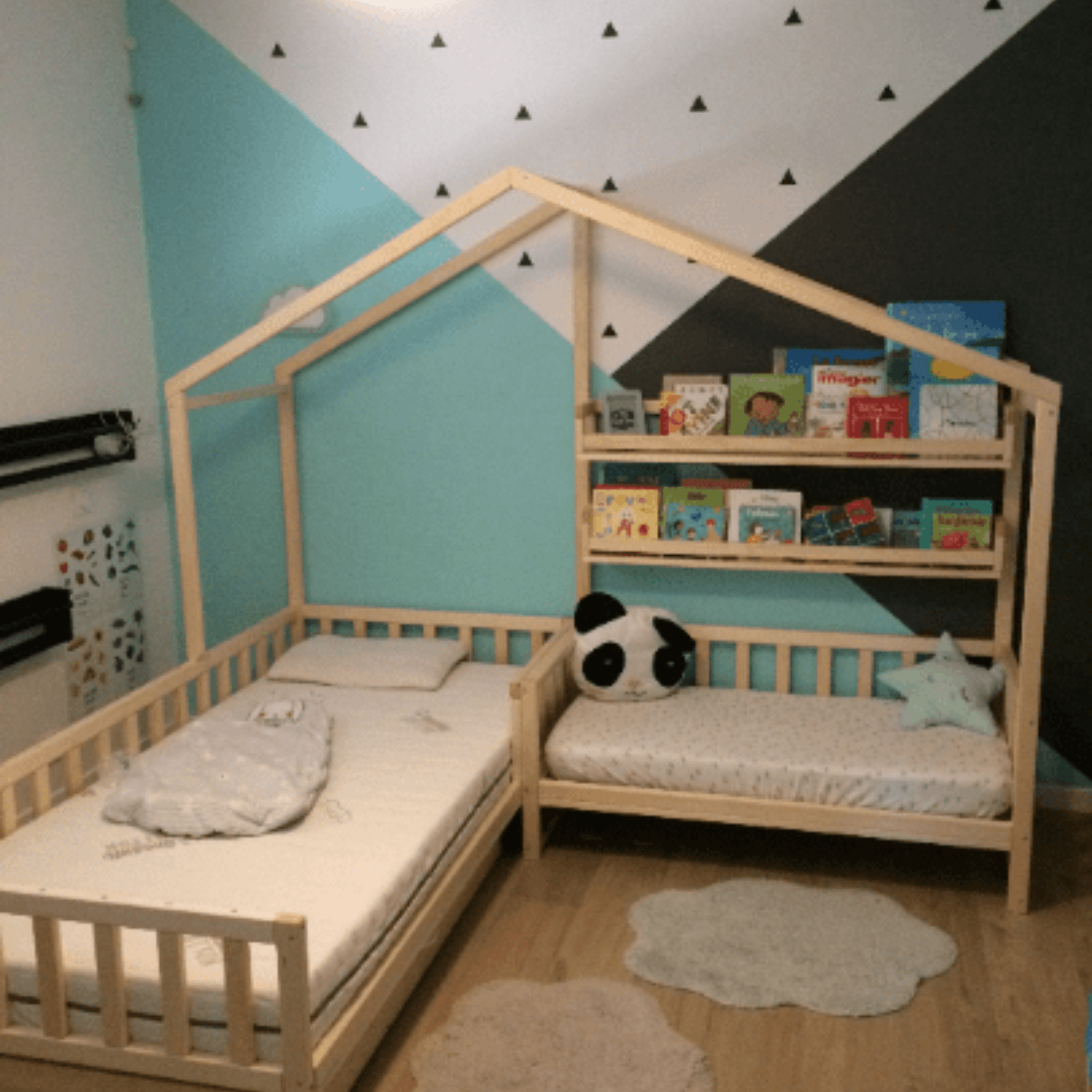 Kinderbett Montessori Hausbett für zwei - LeoBabys