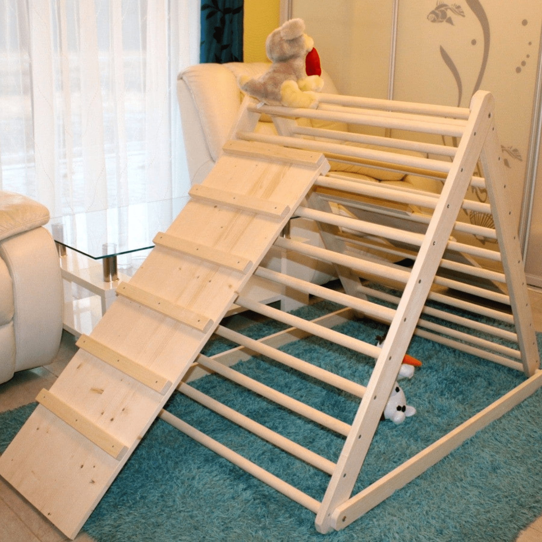 Kletterdreieck Pikler Dreieck mit Rutsche - LeoBabys