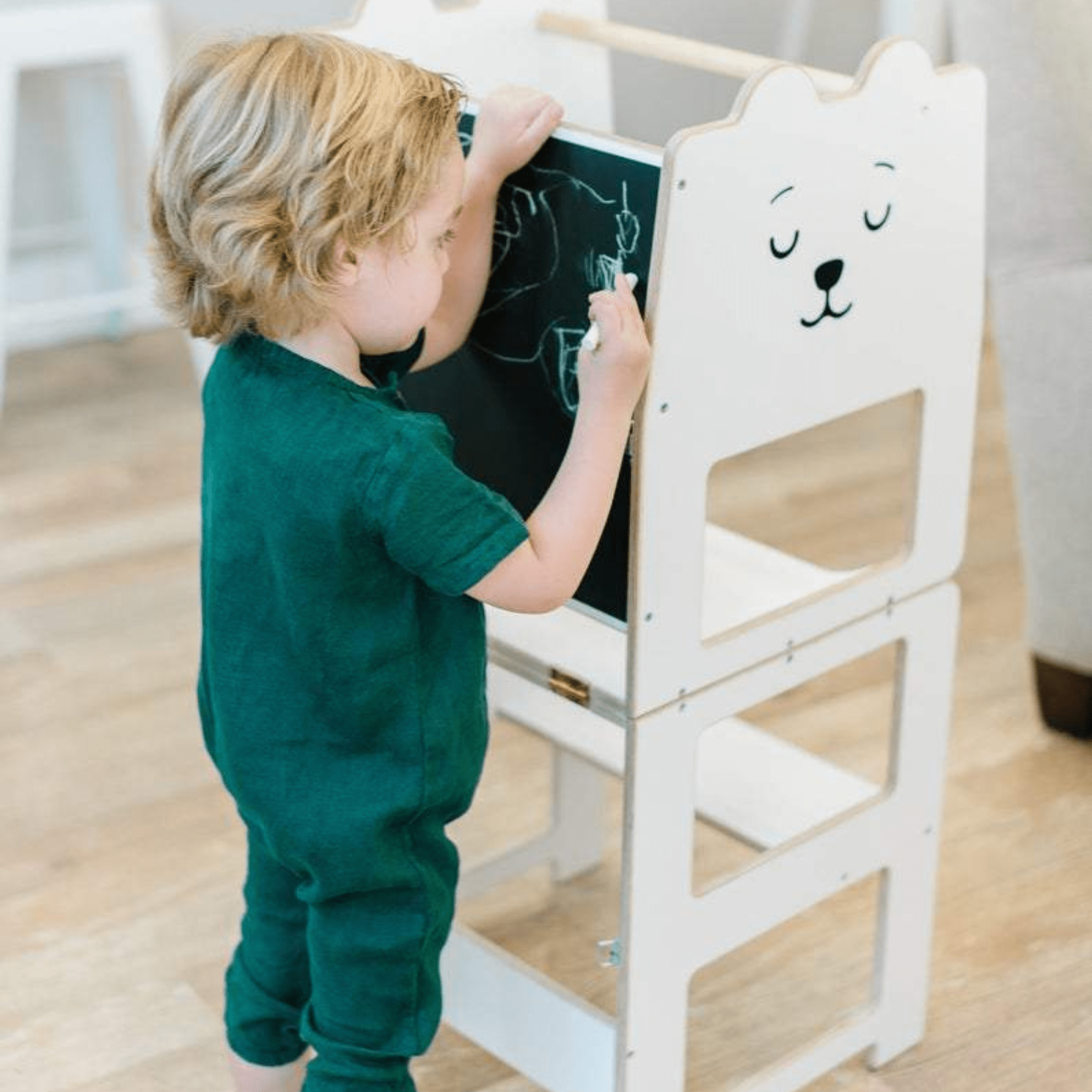 Lernturm Learning Tower mit Tafel Bär - LeoBabys