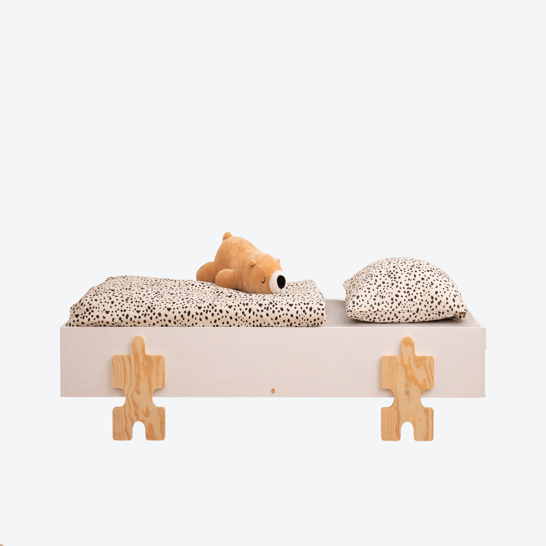 Kinderbett Montessoribett mit Geländer Weiß - LeoBabys