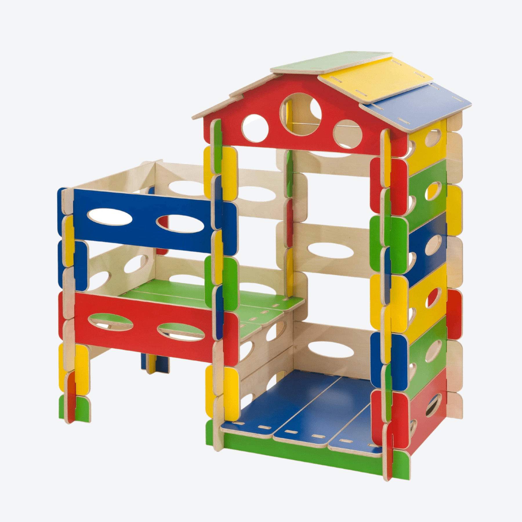 Spielhaus Montessori Kletterturm Bunt - LeoBabys