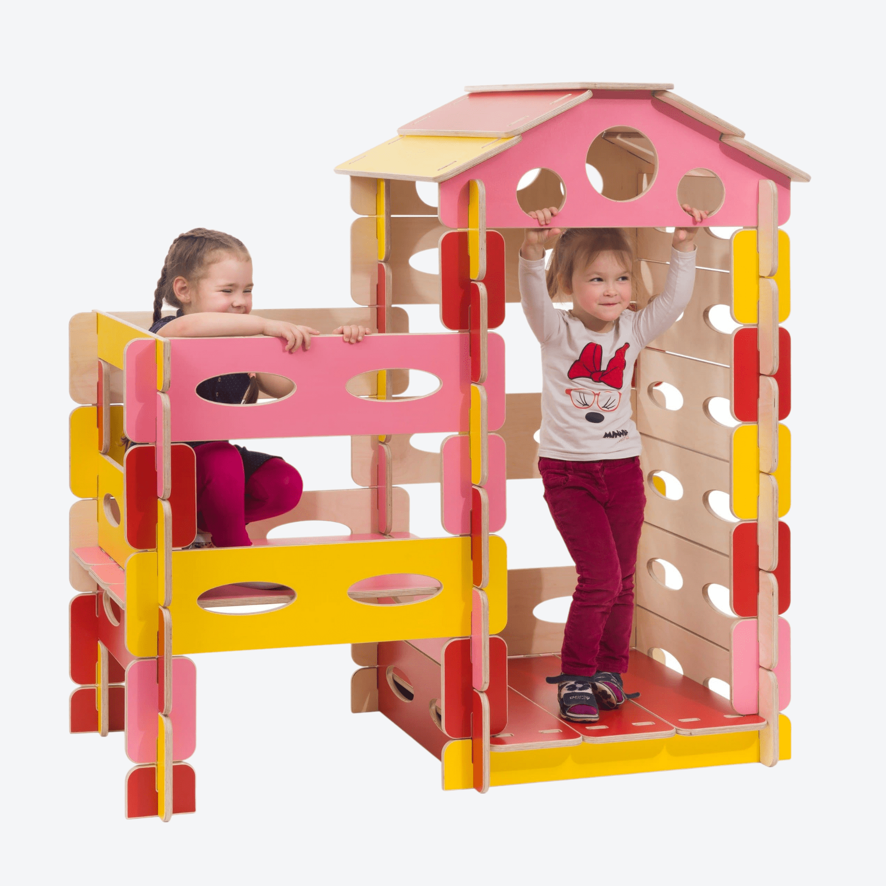 Spielhaus Montessori Kletterturm Bunt - LeoBabys
