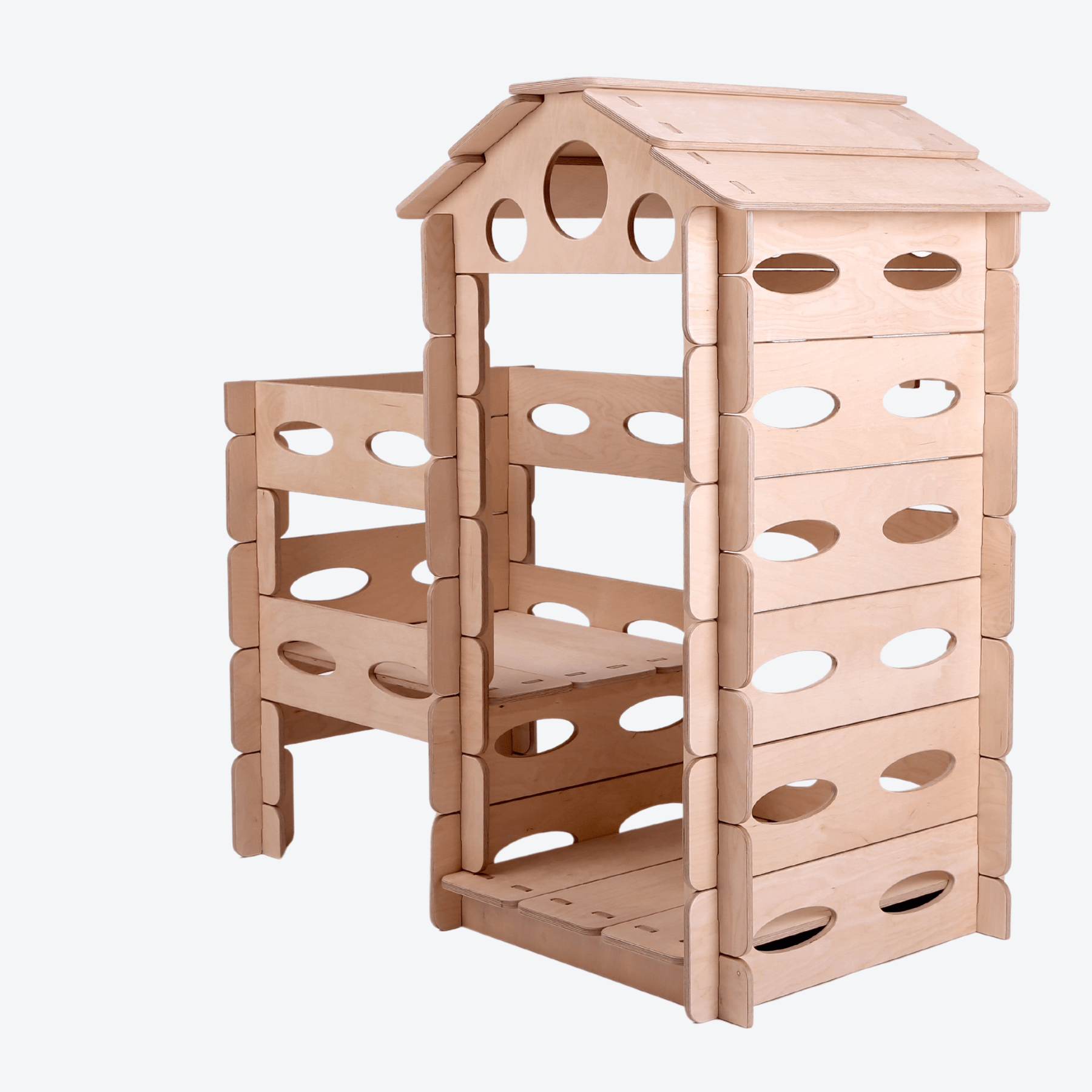 Spielhaus Montessori Kletterturm Steckhaus - LeoBabys