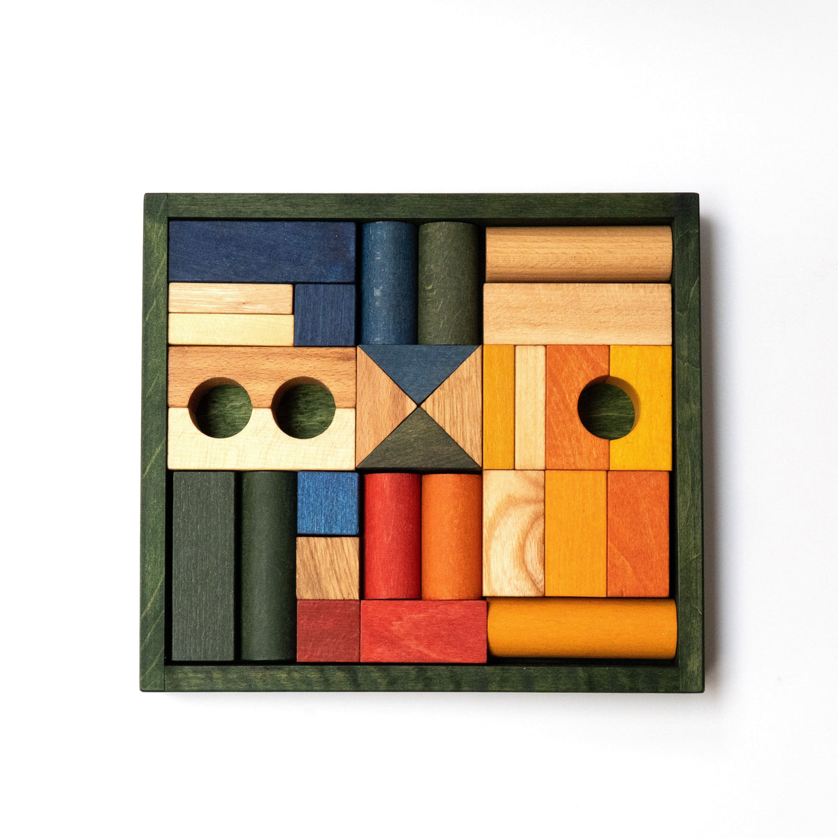 Holzspielzeug & Bausteine Wooden Story Holzbausteine im Tablett, 30 Teile