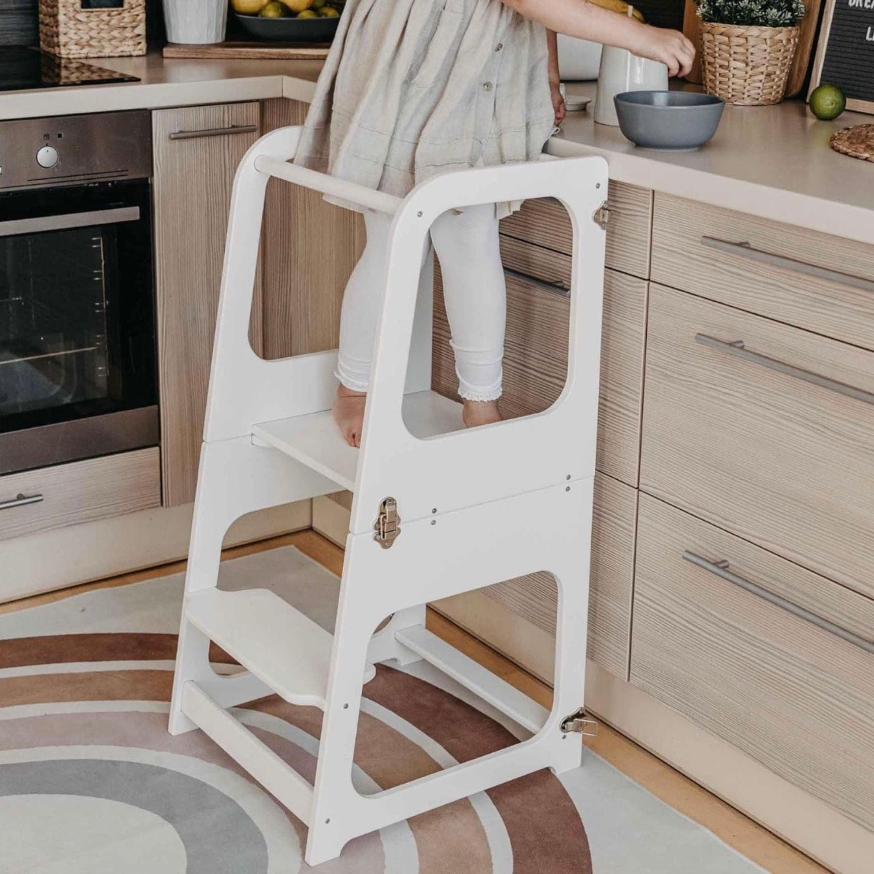 2 - in - 1 wandelbarer Küchenturm - Lernturm - Lernturm und Tisch - LeoBabys