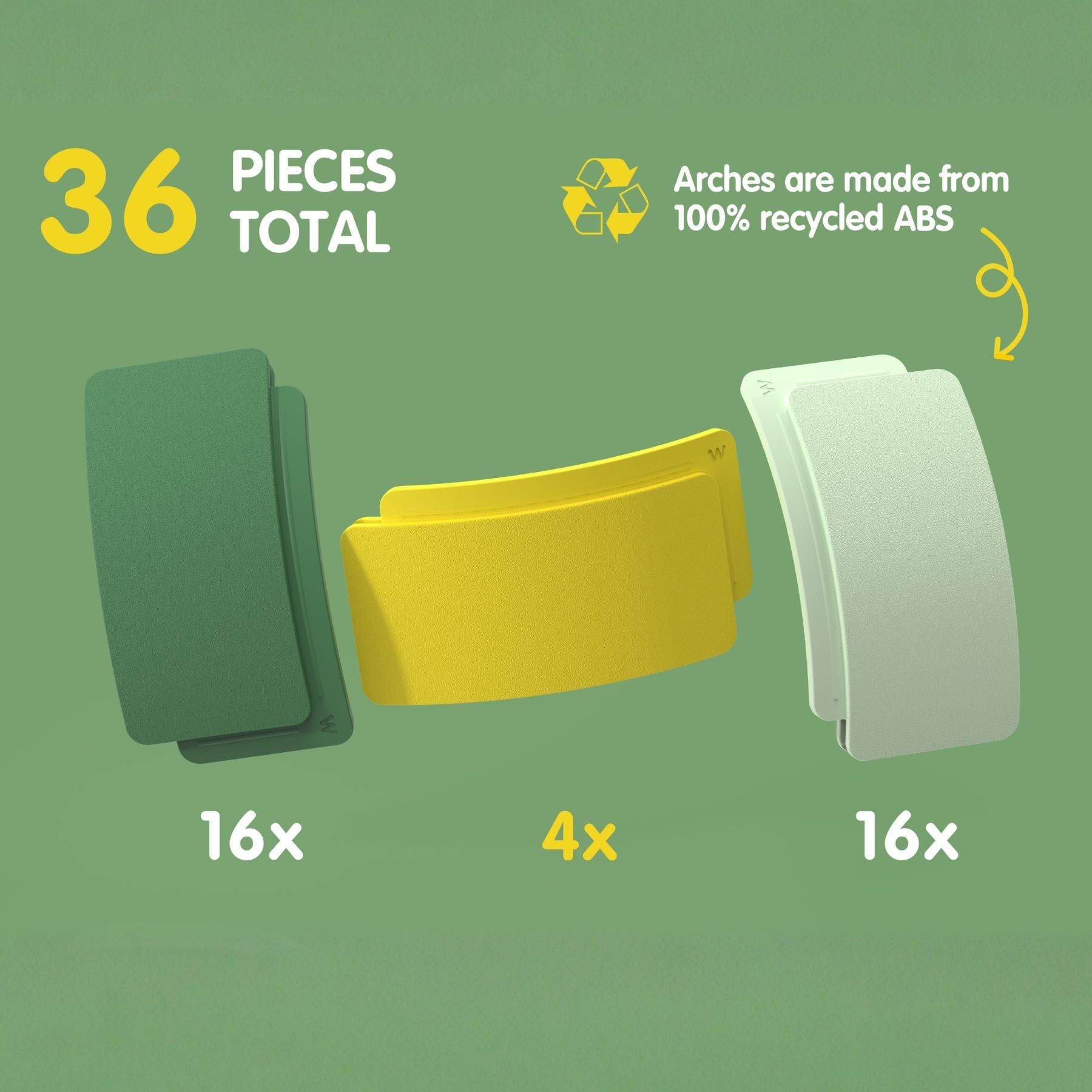 Arches Creator Set – Konstruktionsspielzeug | 36 Boegen | waytoplay