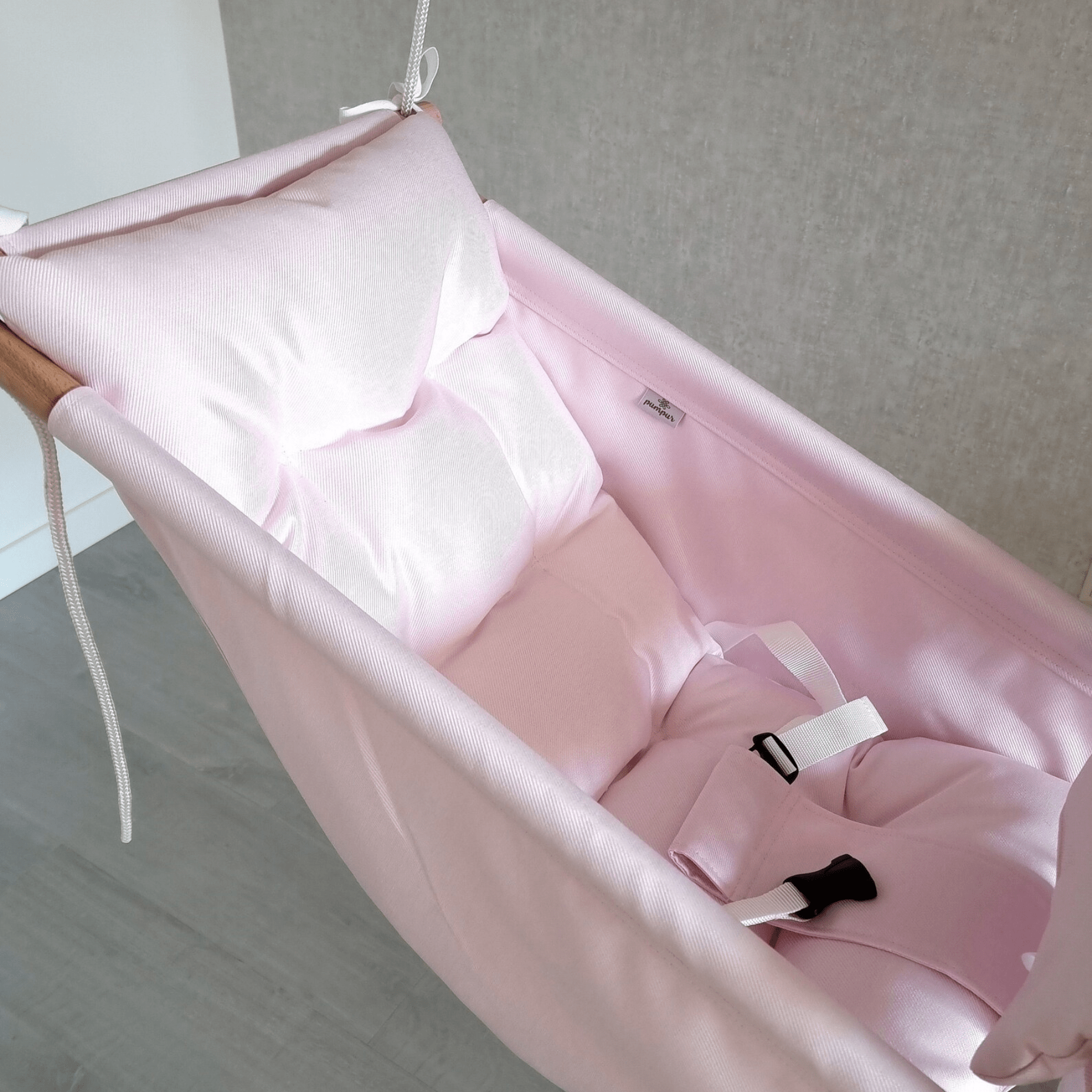 Babyschaukel Babyliegeschaukel wasserfest Rosé - LeoBabys
