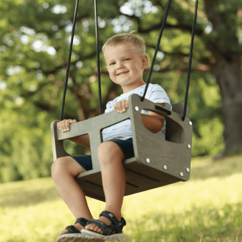 Outdoor Schaukel, Kleinkindschaukel, Holzschaukel, Gartenschaukel, Babyschaukel - LeoBabys