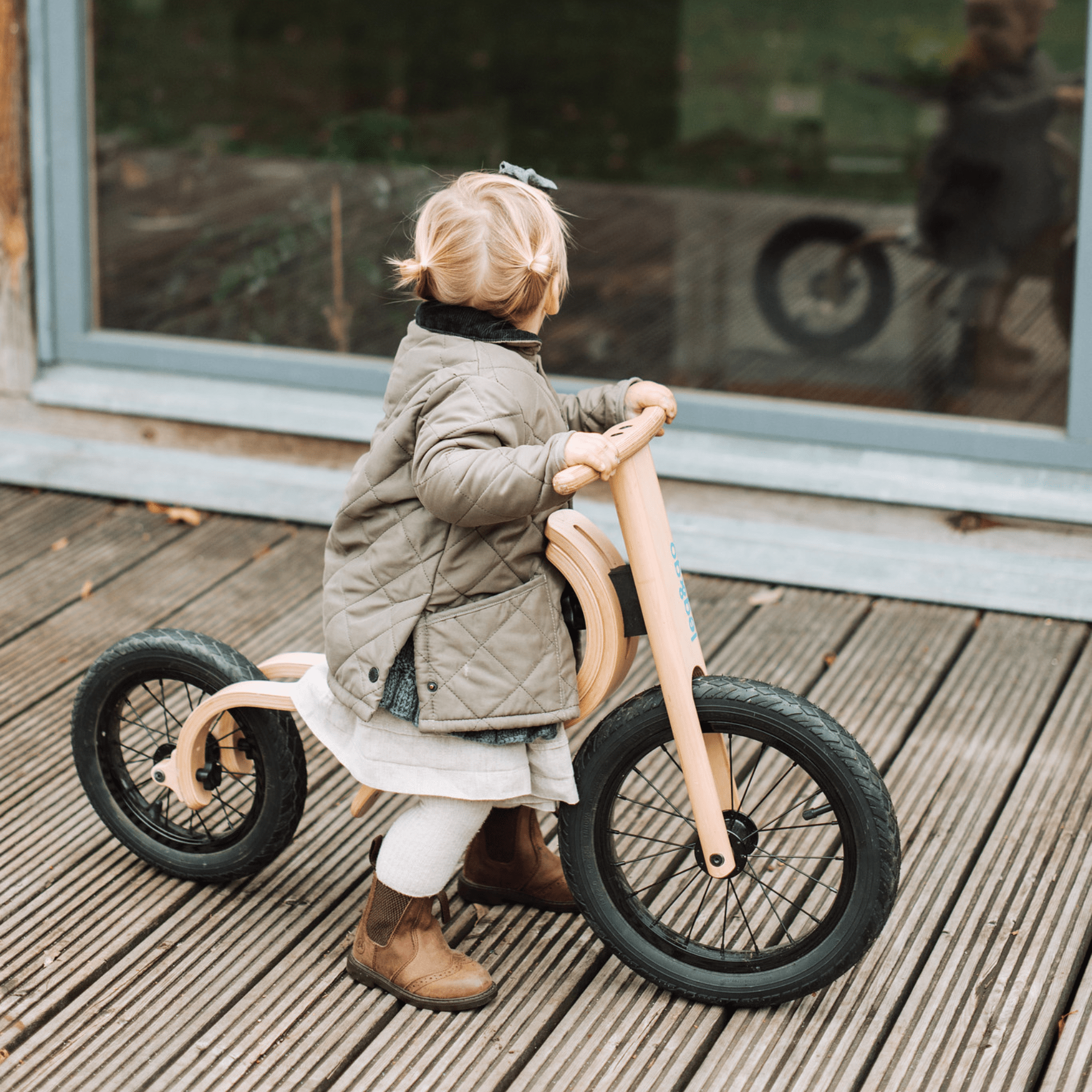 Balance Bike 3in1 Laufrad aus Holz - LeoBabys