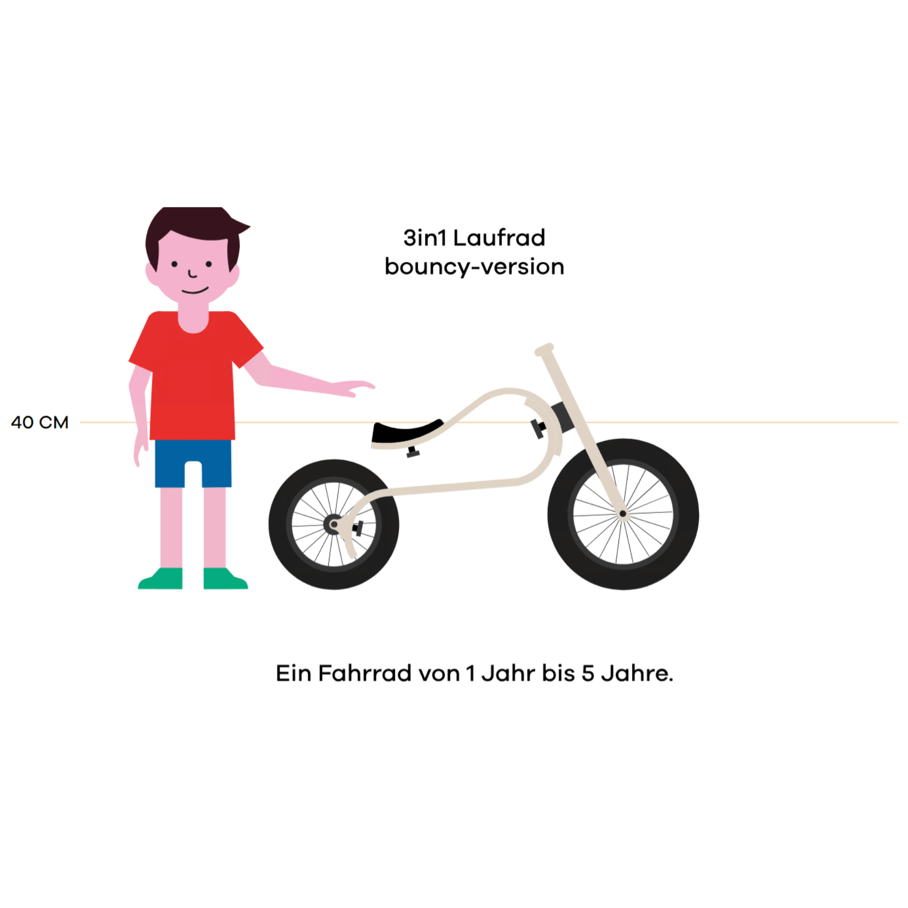 Balance Bike 3in1 Laufrad aus Holz - LeoBabys