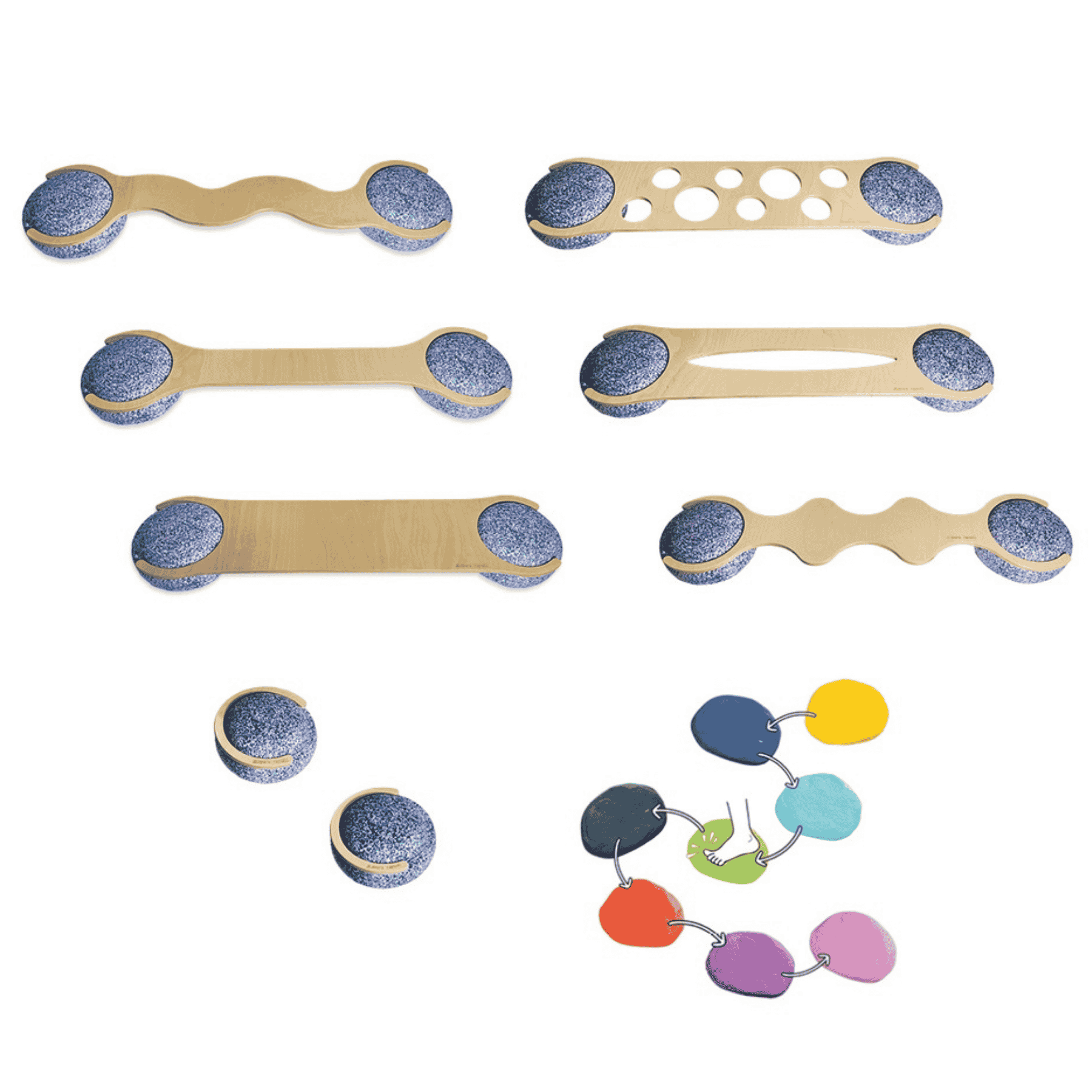 Balance bridges balancing boards balancing bridge set of 3 for stacking stones 