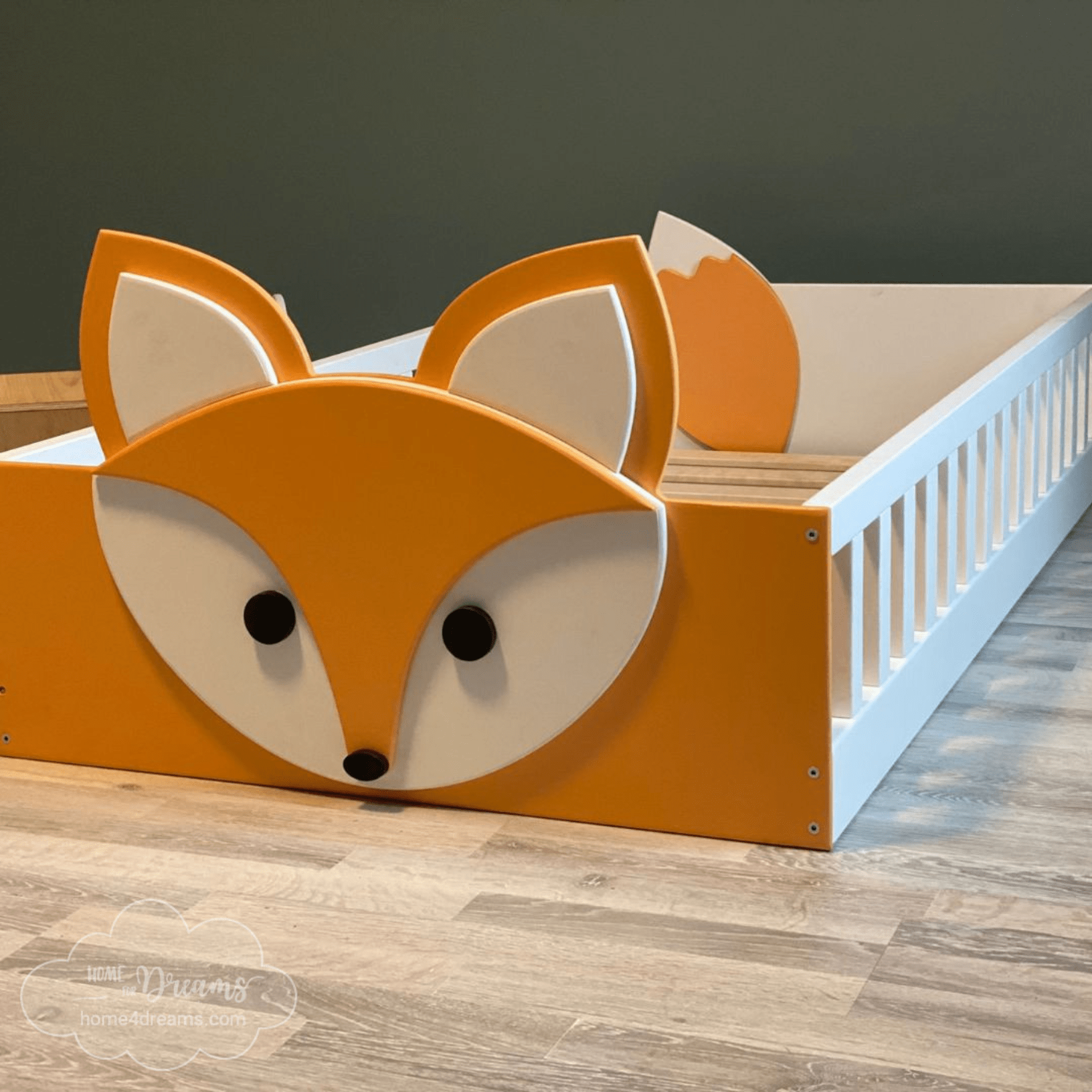 Bodenbett Montessori Kinder Holz Fuchs - LeoBabys