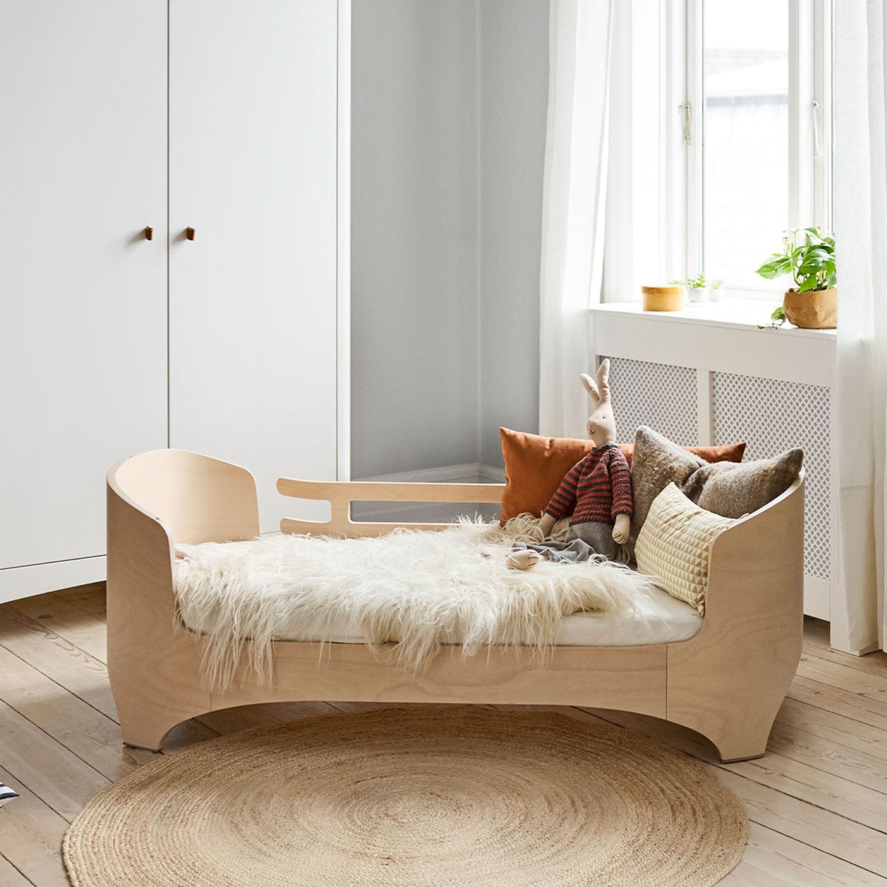 Bettschutzgitter für Leander Classic Juniorbett - Rausfallschutz aus Buche