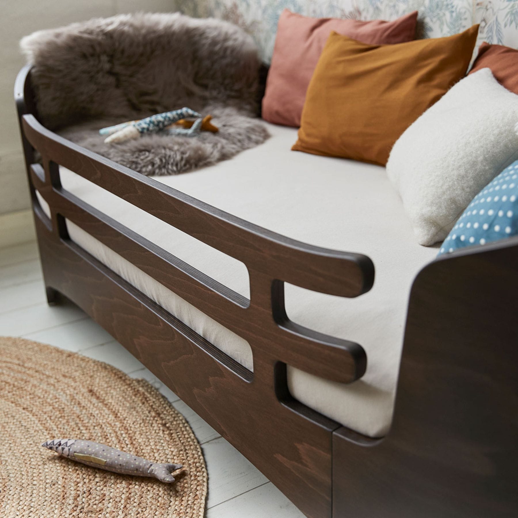 Bettschutzgitter für Leander Classic Juniorbett - Rausfallschutz aus Buche